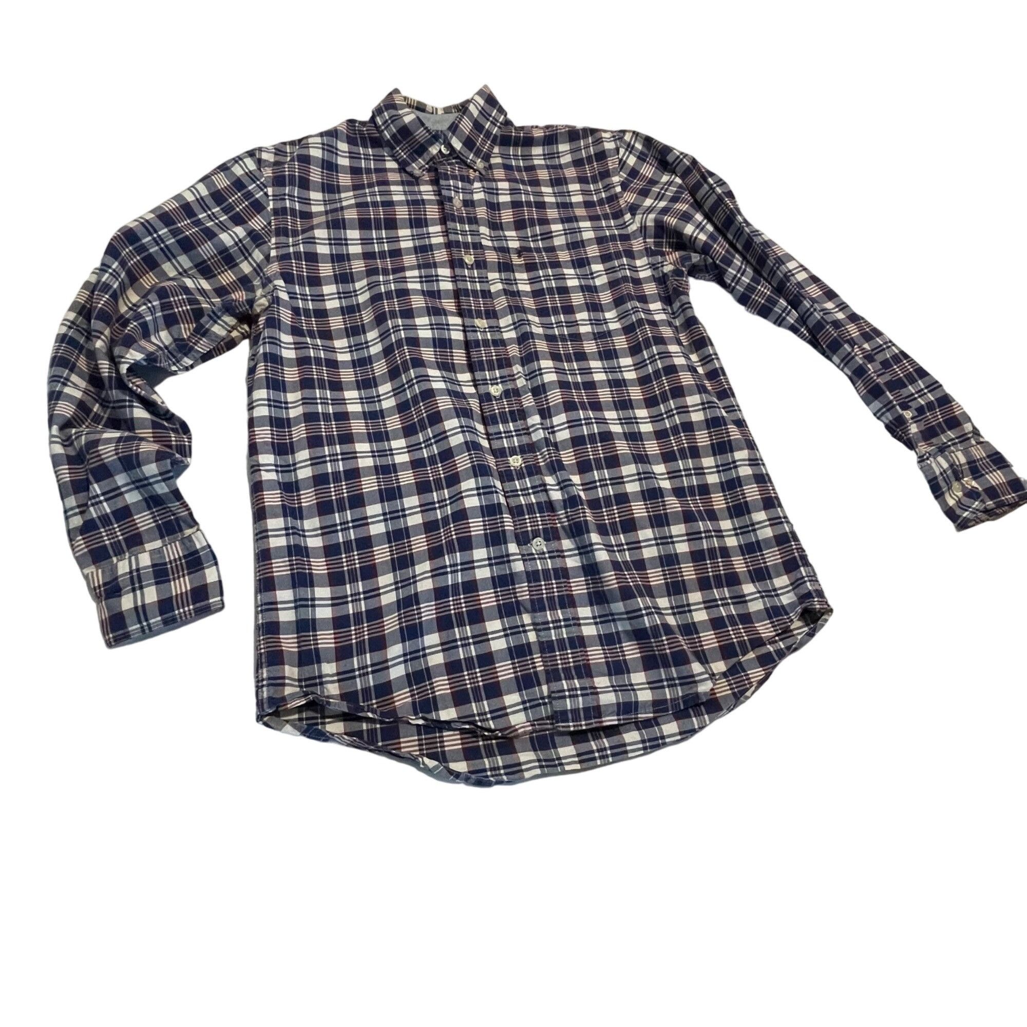 Izod Izod Men's Plaid Button-Down Shirt S/P Cotton Blend Long Sle Size US S / EU 44-46 / 1 - 4 Thumbnail