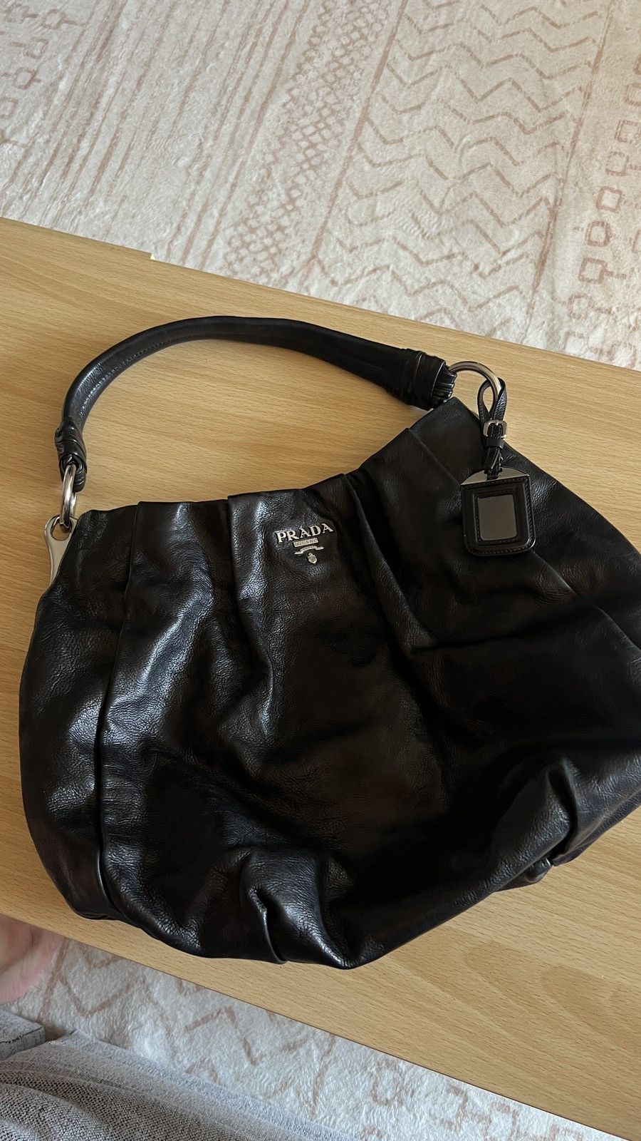 Prada Prada Nappa Leather Hobo Bag Size ONE SIZE - 1 Thumbnail