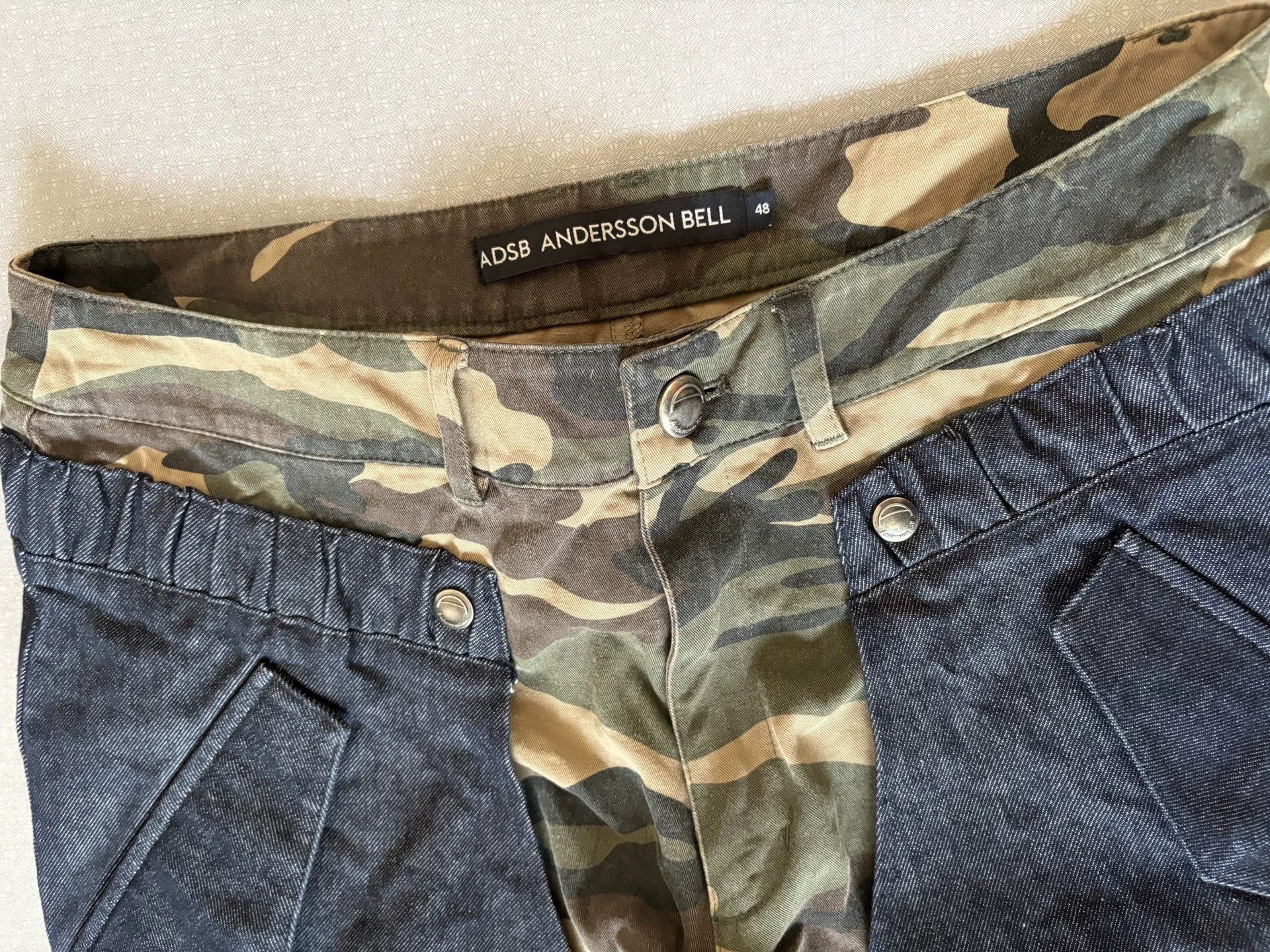 Other Andersson Bell Denim Camo Cargo Pants Button Strap Cuff Size US 32 / EU 48 - 6 Thumbnail