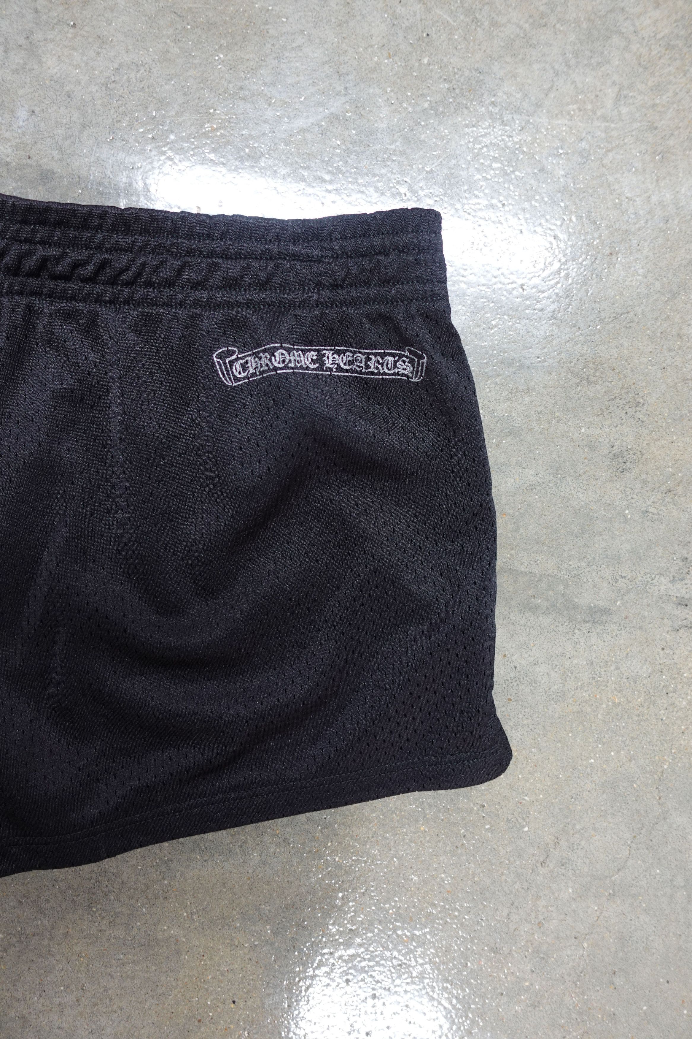 Chrome Hearts CHROME HEARTS MESH JERSEY BOOTY SHORTS BLACK Size 27" / US 4 / IT 40 - 6 Thumbnail