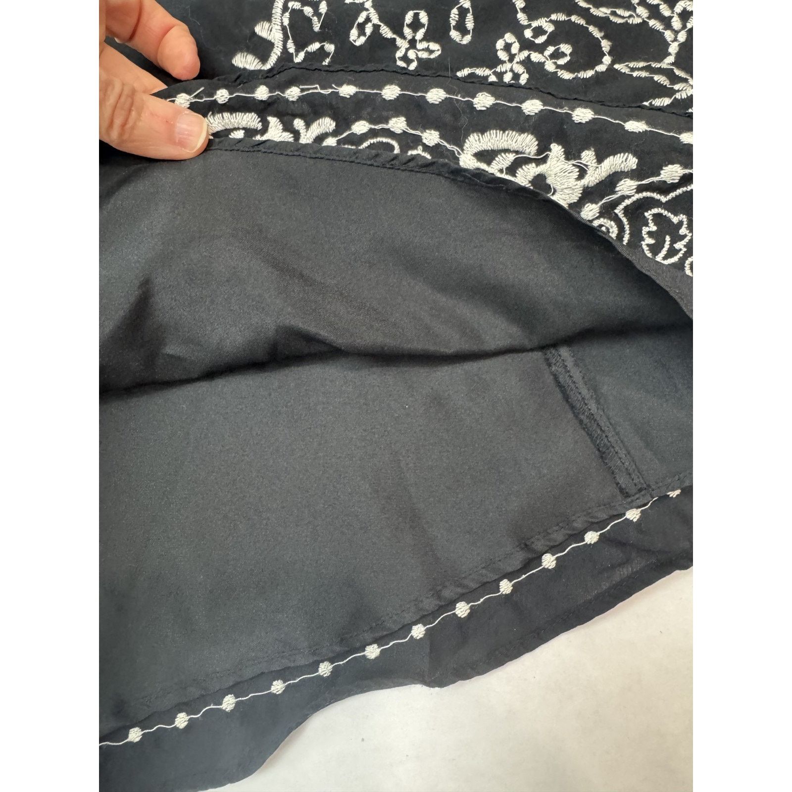 Coldwater Creek Romantic Embroidered Maxi Skirt Coldwater Creek Black Small Size 30" / US 8 / IT 44 - 3 Thumbnail
