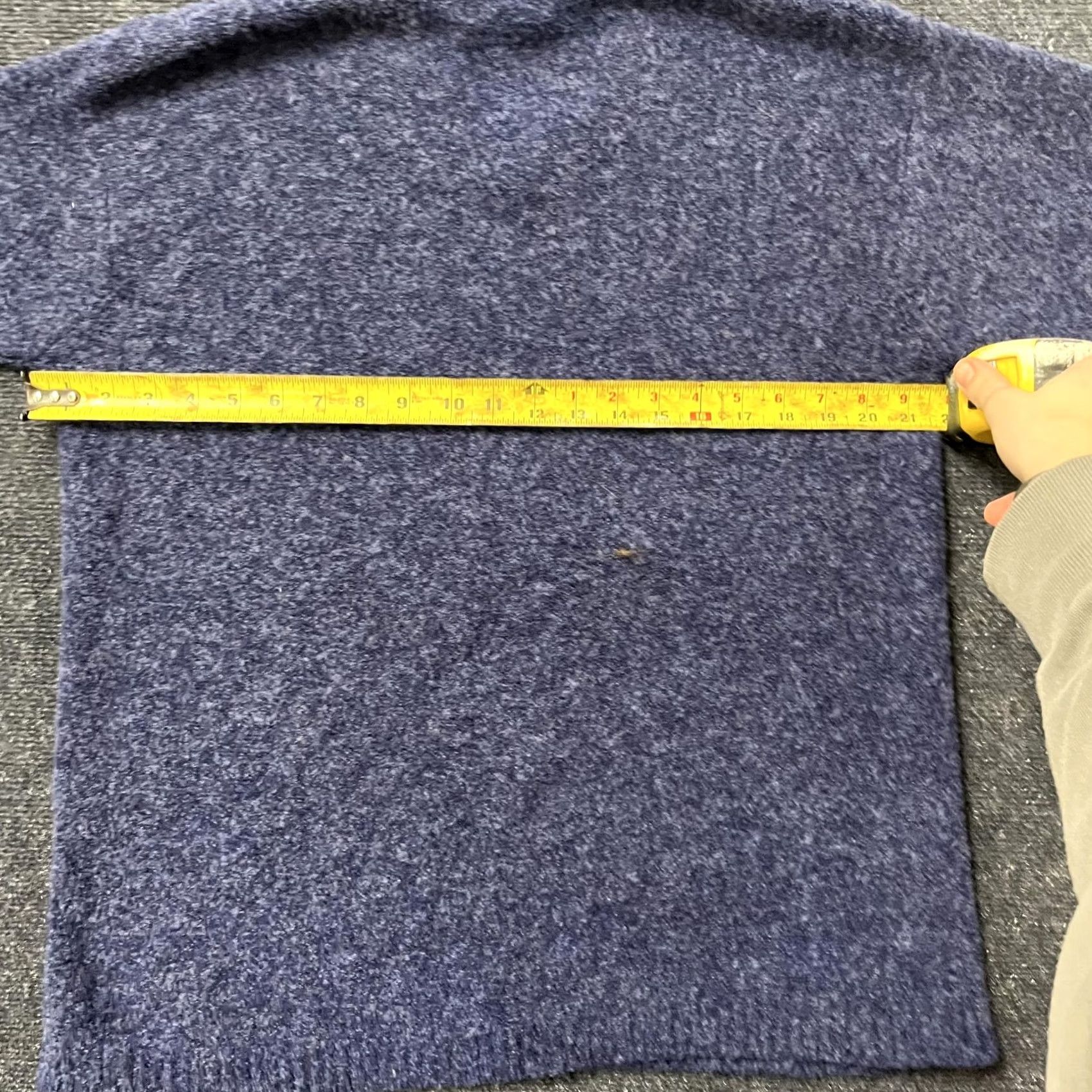 Vintage NYCO Sweater Womens Large Blue V-Neck Fuzzy Knit Long Sleeve Pullover Soft Cozy Raglan Sleeve Knit Vintage: No Size L / US 10 / IT 46 - 2 Thumbnail