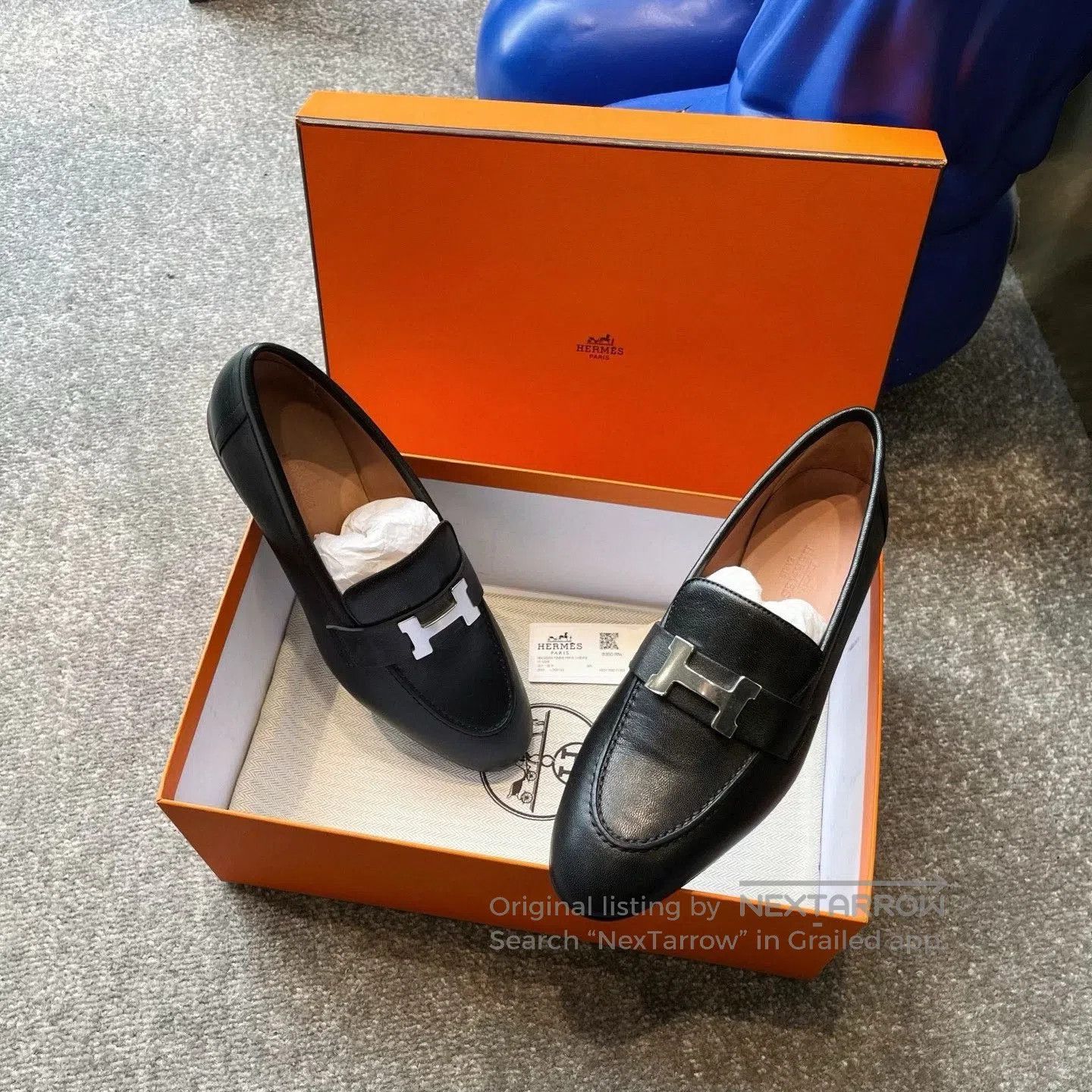 Hermes Hermes Black Loafers. Size US 4.5 / IT 34.5 - 3 Thumbnail