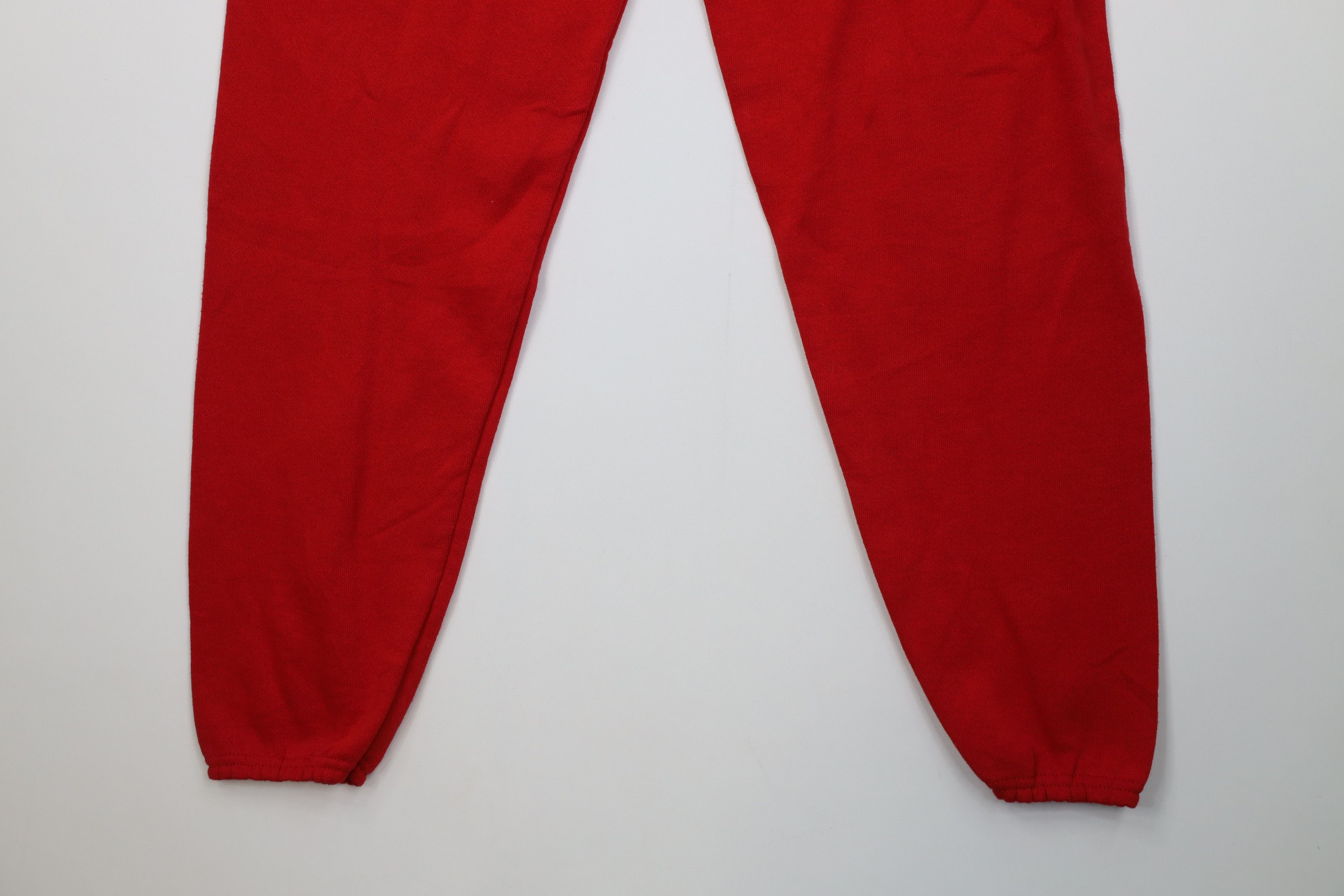 Vintage Deadstock Vintage 90s Streetwear Sweatpants Joggers Red USA Size US 34 / EU 50 - 4 Thumbnail