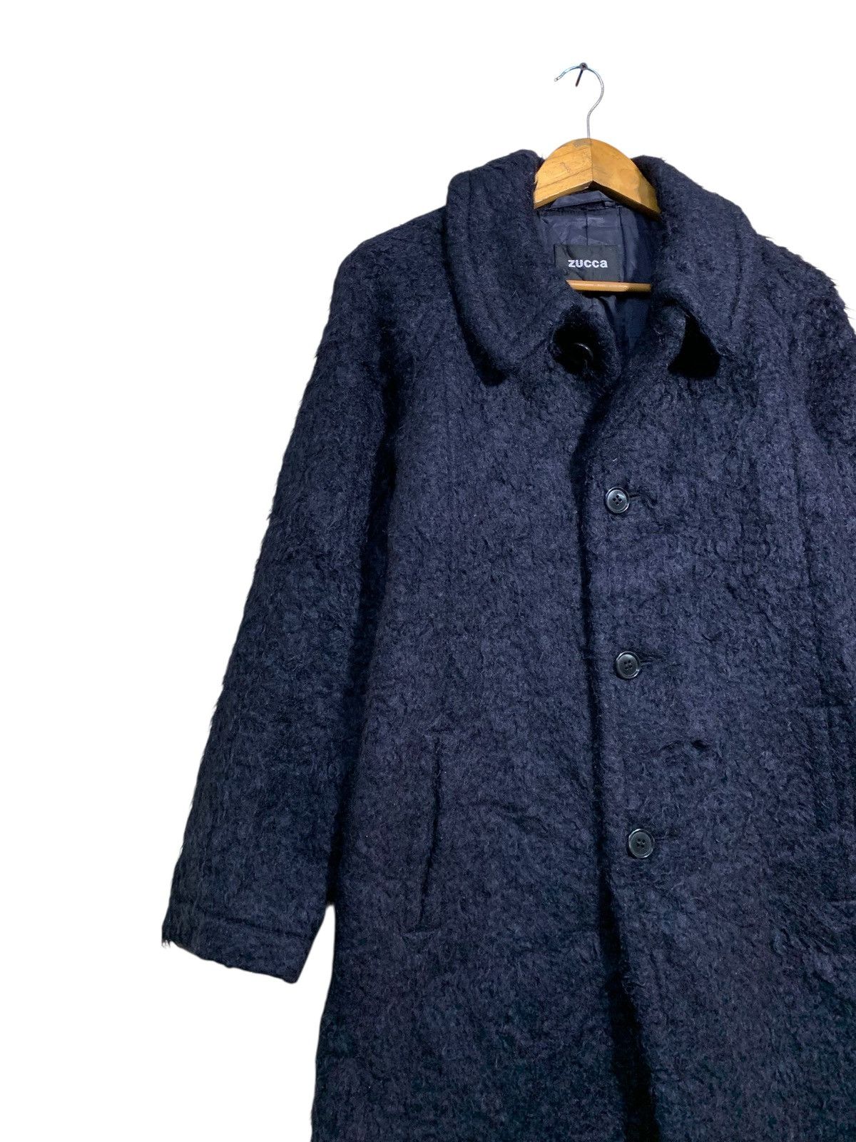Issey Miyake 🔥ZUCCA WOOL MOHAIR JACKETS NAVY BLUE Size M / US 6-8 / IT 42-44 - 2 Thumbnail