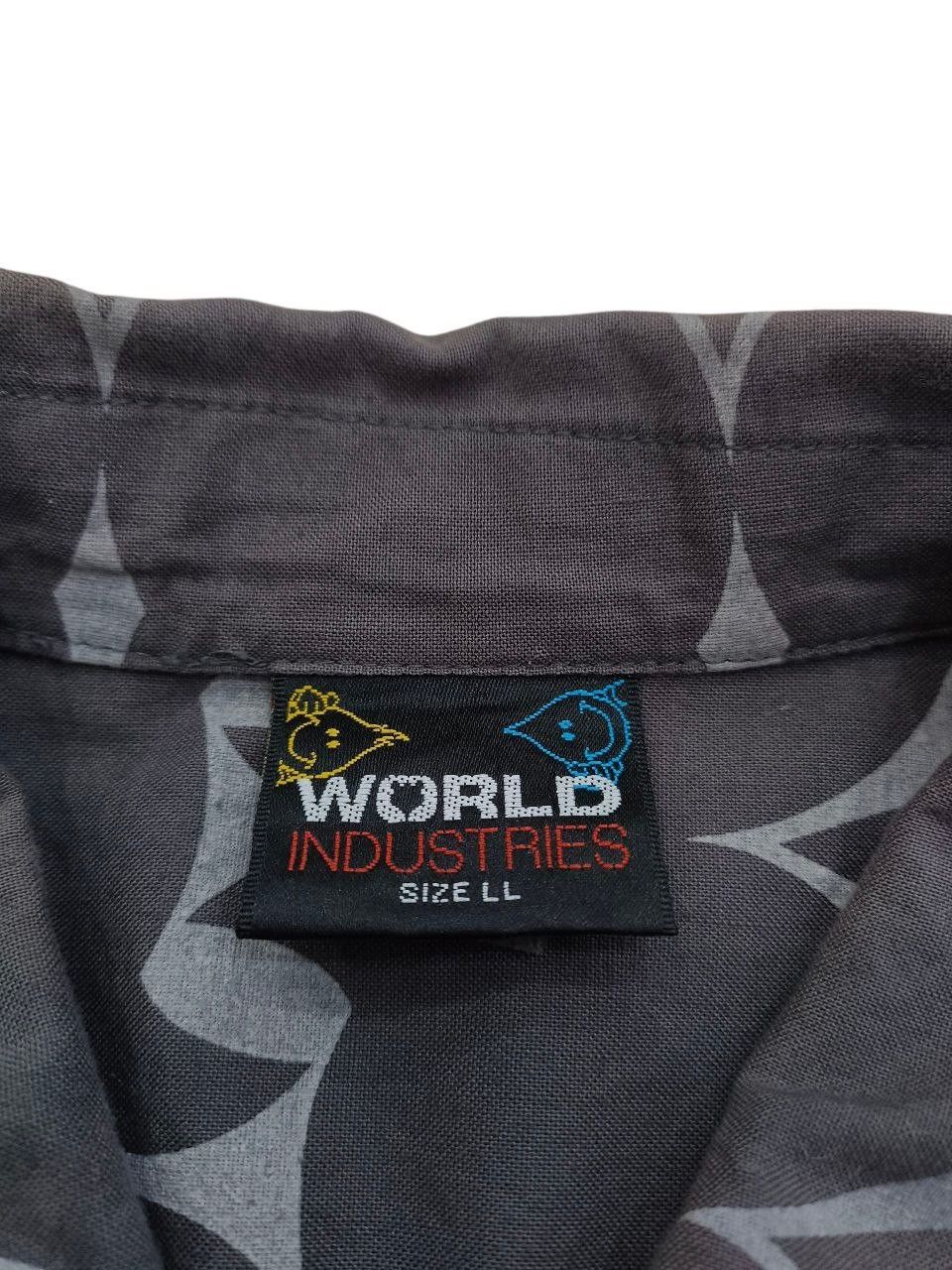 World Industries Rare Vintage World Industries AOP Logo Silhouette Workshirt Size US XL / EU 56 / 4 - 4 Thumbnail