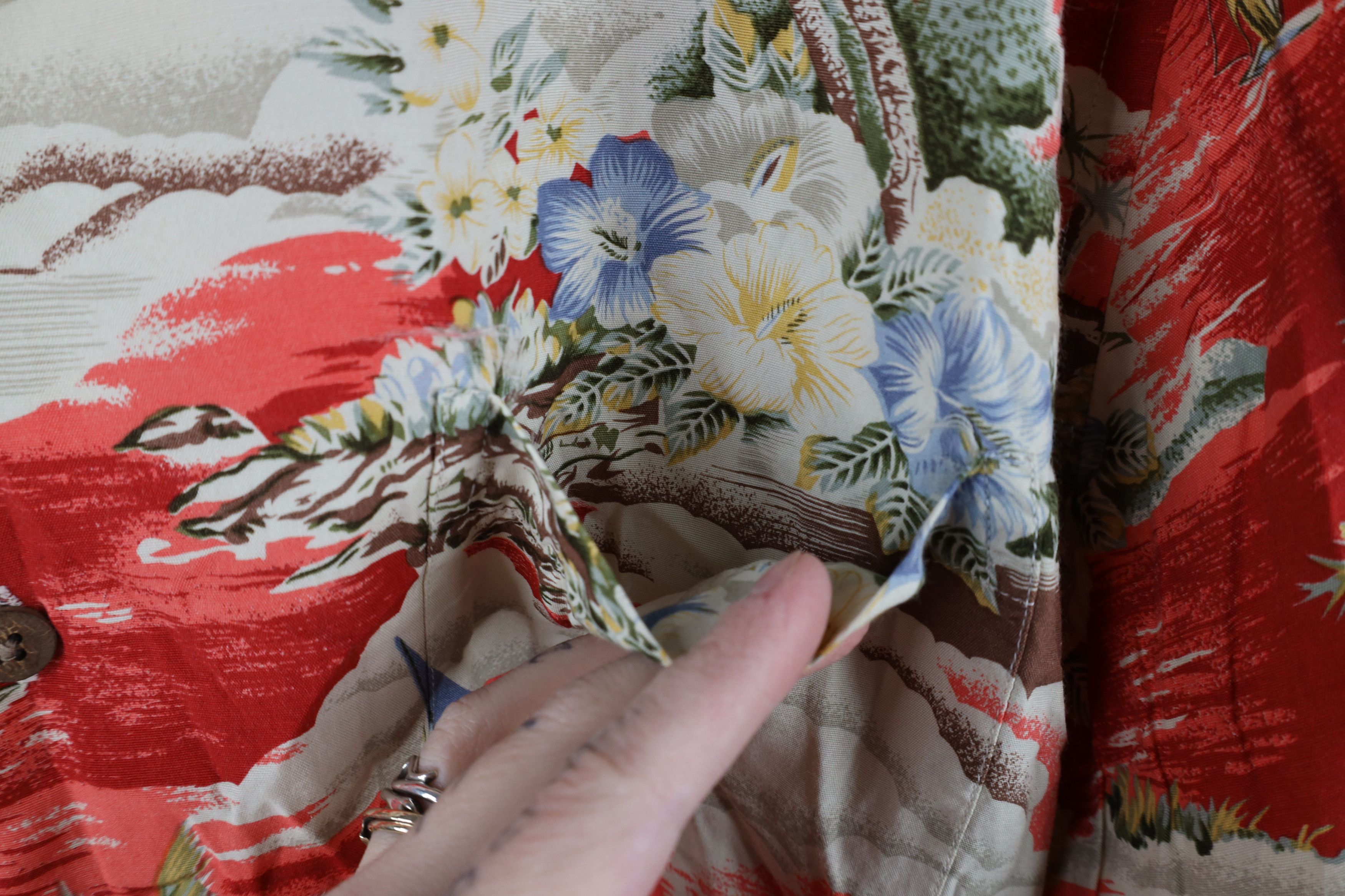 Lands' End × Vintage Vintage 90s Lands End Sailboat Flower Hawaiian Button Shirt Size US XL / EU 56 / 4 - 4 Thumbnail