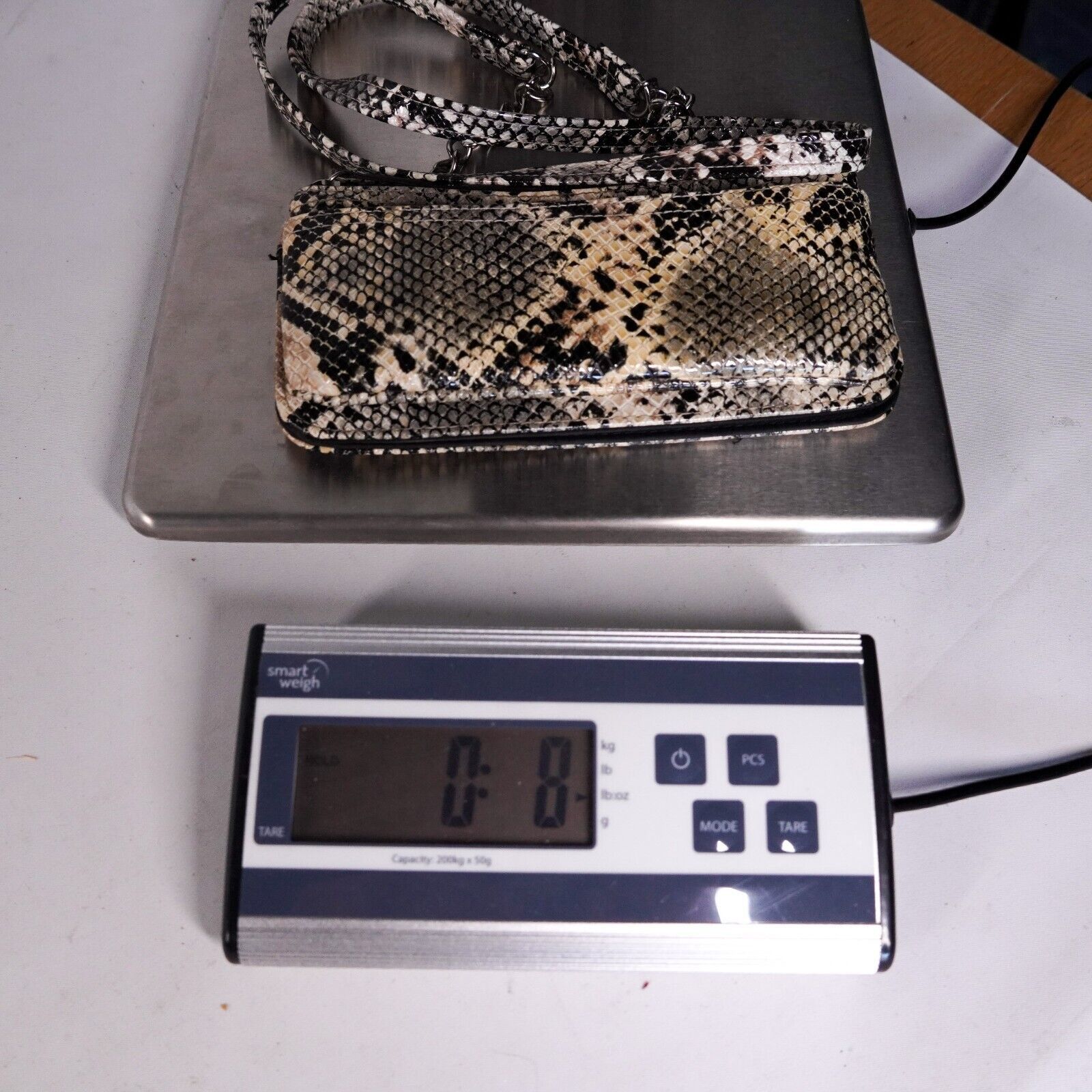 Other Reptile Snake Skin Lizard Bag Satchel Handbag Purse Tan Size ONE SIZE - 10 Thumbnail