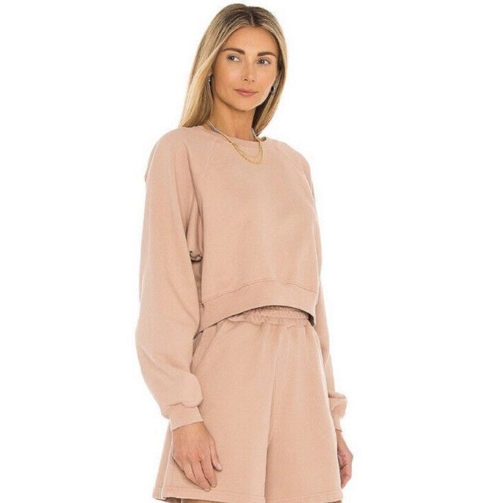 Other SIXTHREESEVEN Women's The Raglan Crewneck Sweatshirt in Nude Size L / US 10 / IT 46 - 1 Thumbnail