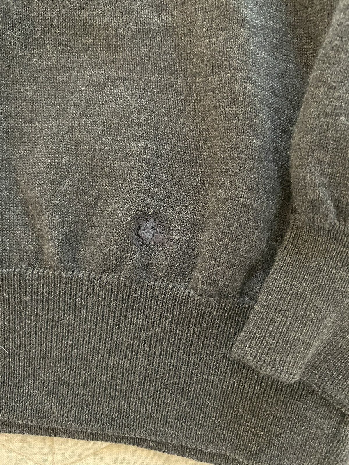 Burberry Contrast Nova Check Placket Wool Sweater Polo Sweater Size US L / EU 52-54 / 3 - 4 Thumbnail