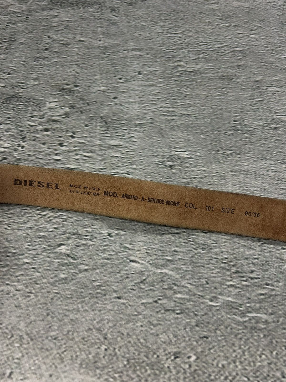 Diesel Diesel belt leather big buckle brown Y2K Size ONE SIZE - 3 Thumbnail
