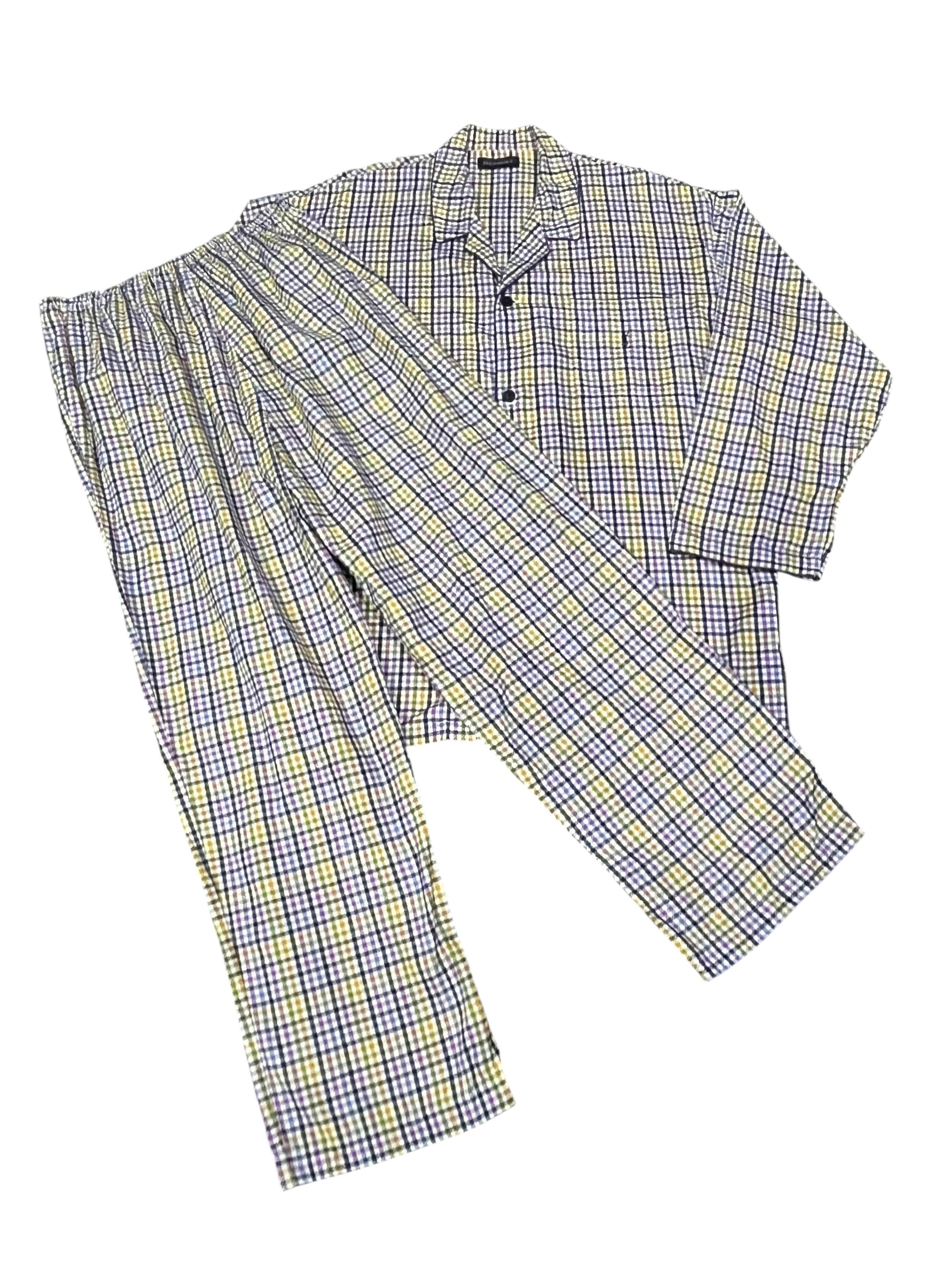 Yves Saint Laurent 🔥Authentic YSL Multicolor Classic Check Unisex Pajamas Set Size US M / EU 48-50 / 2 - 2 Thumbnail