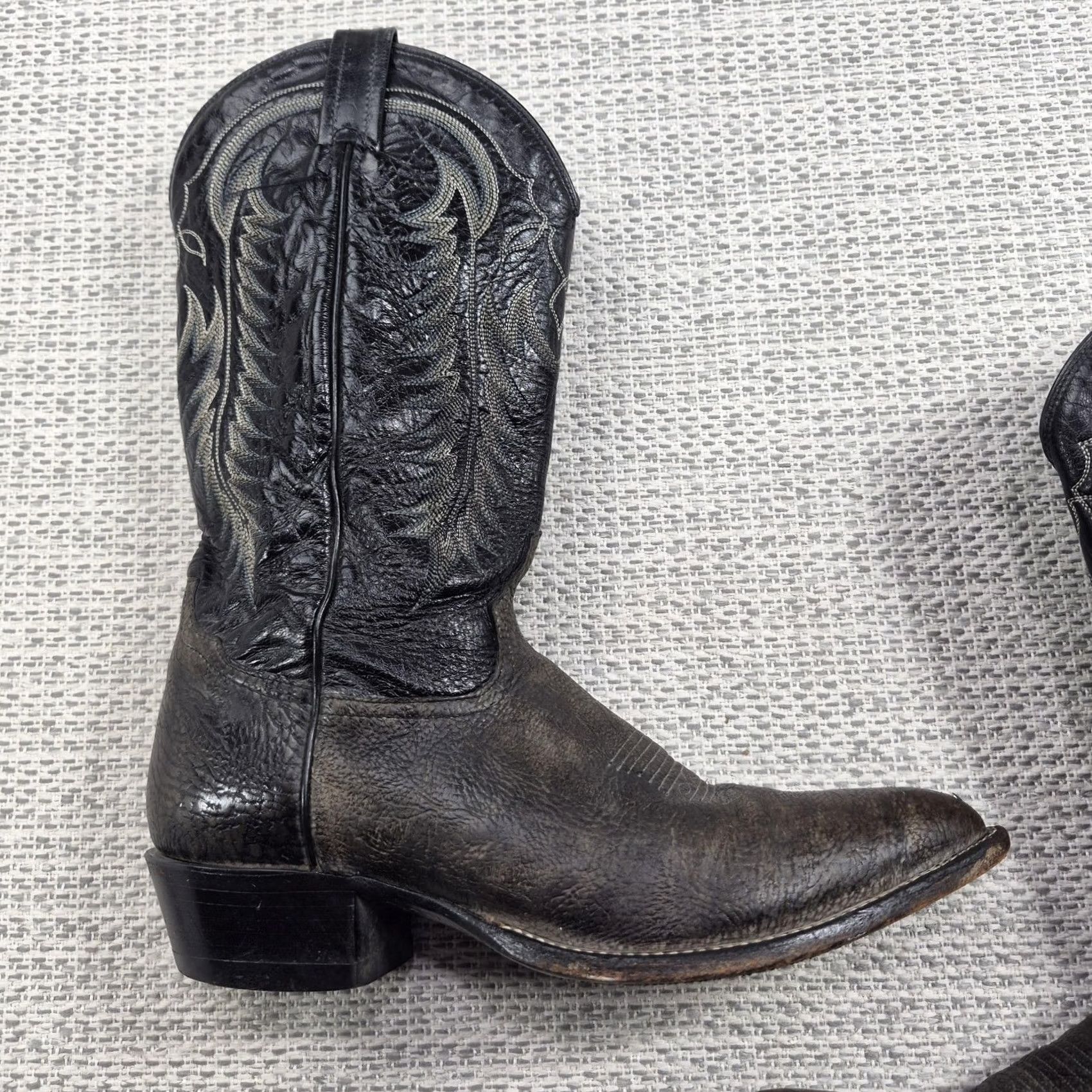 Tony Lama Tony Lama 6252 Boots Mens 10.5 D Black Leather Western Pointed Toe Made USA Size US 11 / EU 44 - 3 Thumbnail