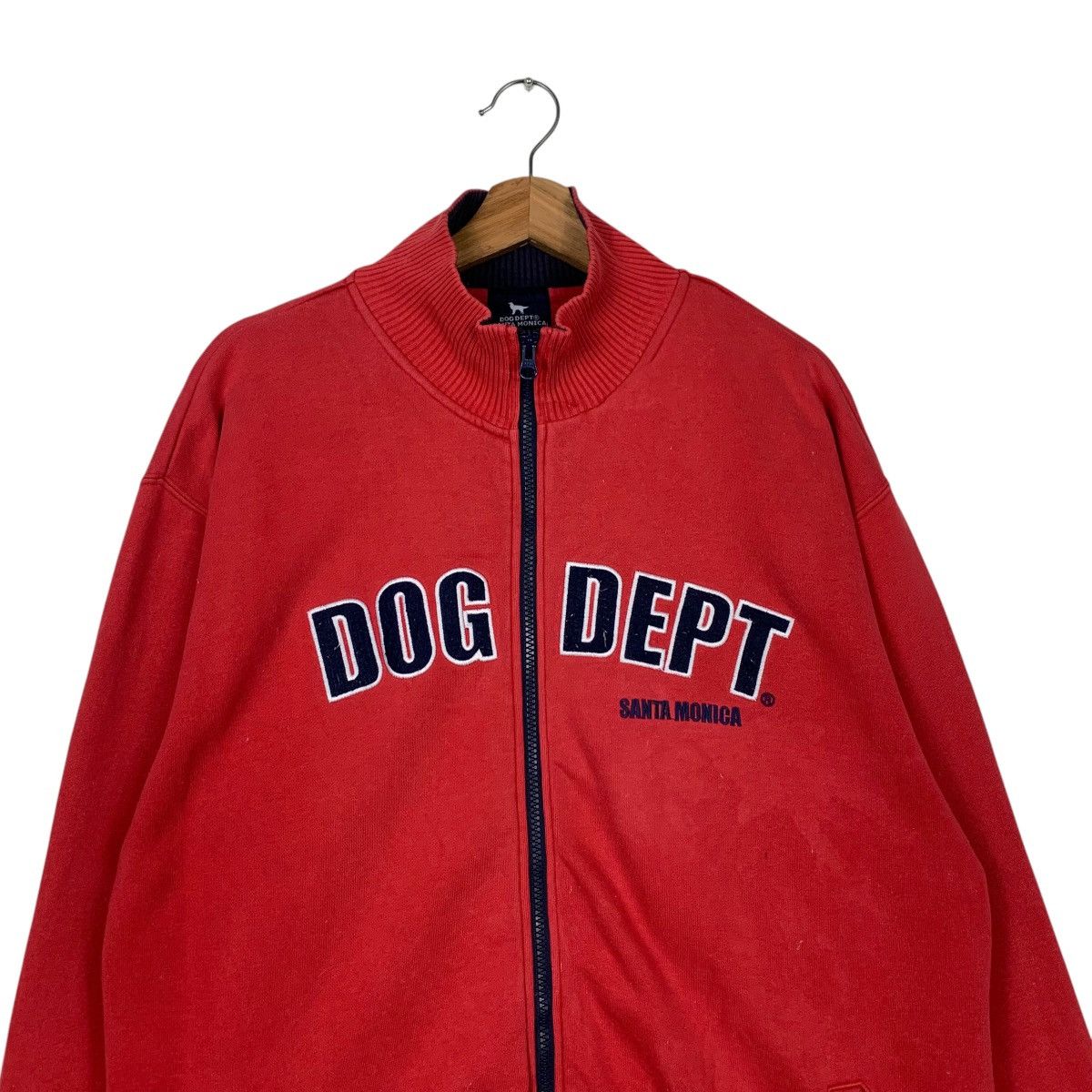 Japanese Brand DOG DEPT Santa Monica Big Logo Red Sweater #2050-C89 Size US XL / EU 56 / 4 - 2 Thumbnail