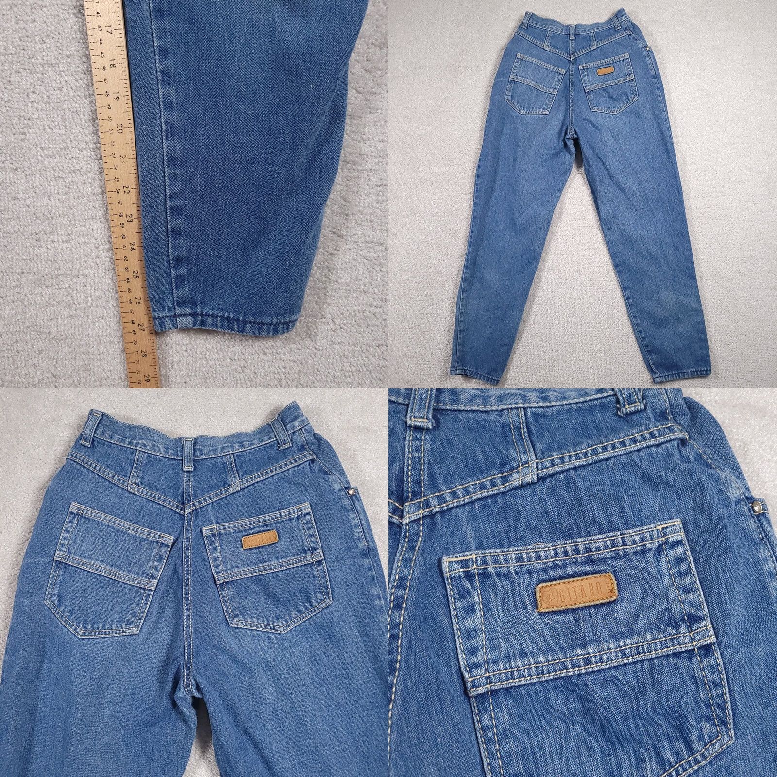 Vintage Gitano Vintage 80's Mom Jeans 10 Pleated Front Baggie Tapered High Rise Jeans Women Regular Size 10 Blue Denim Size 32" / US 10 / IT 46 - 9 Thumbnail