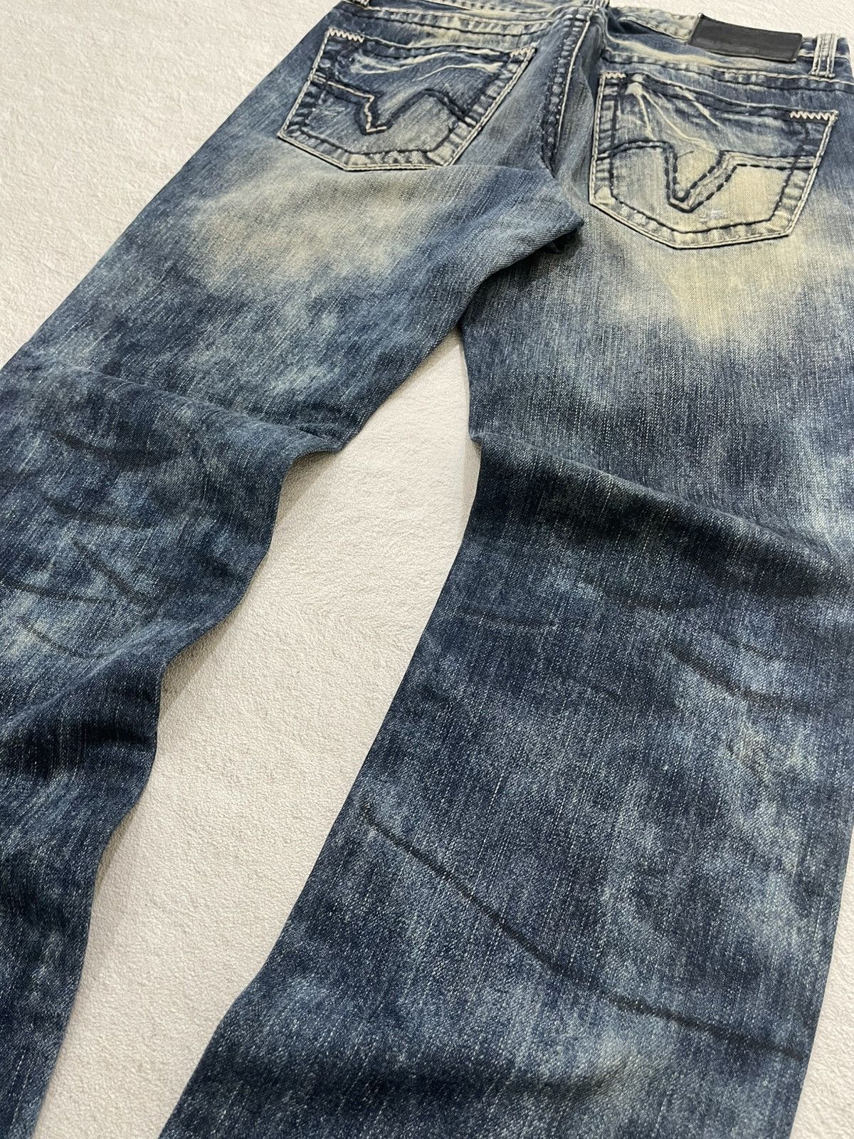 Hysteric Glamour 2000s Acid Washed Distressed Denim Vintage Y2K Size US 31 - 7 Thumbnail