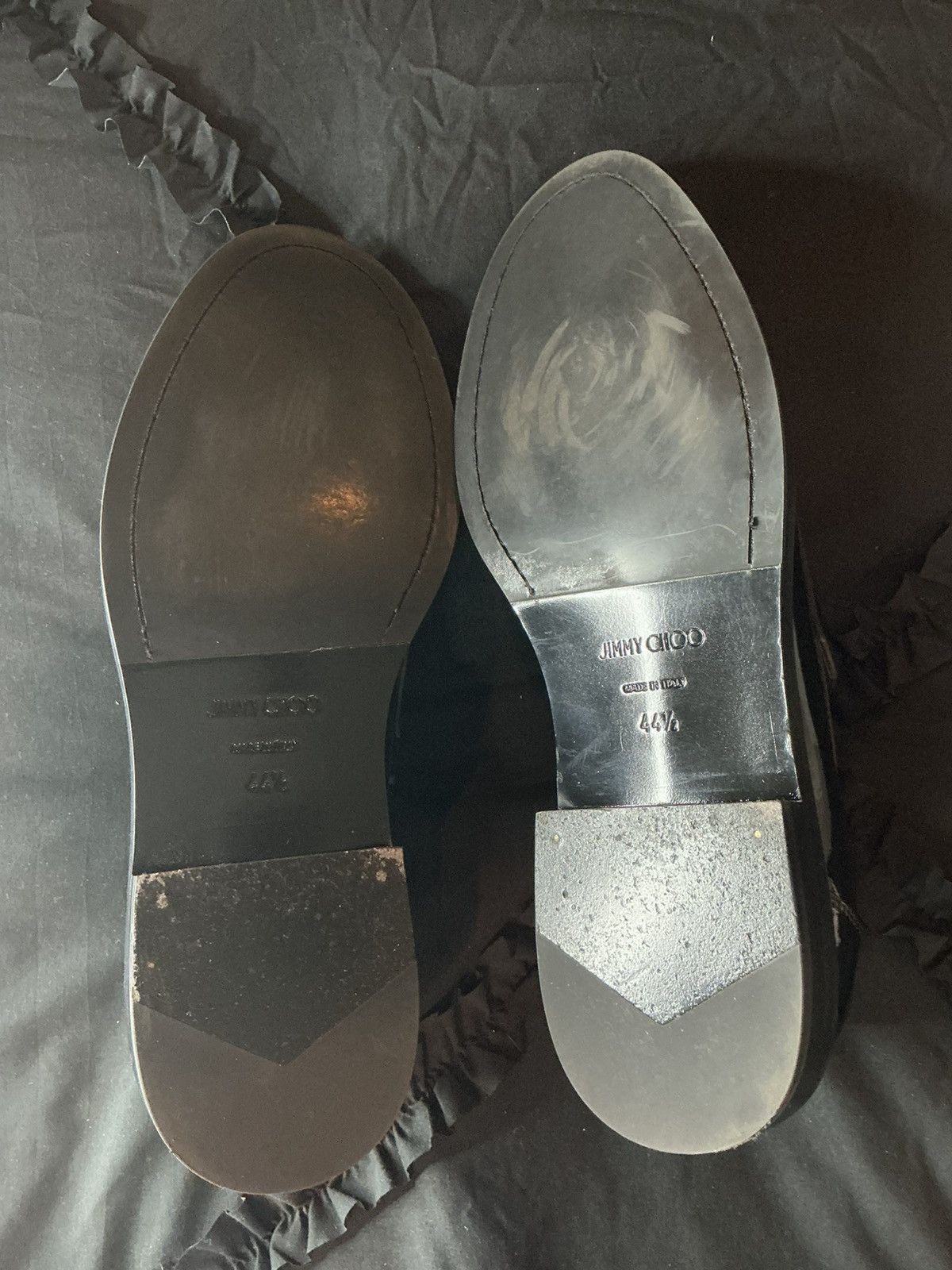 Jimmy Choo Versace Black Patent Espadrille Loafers Size US 11.5 / EU 44-45 - 7 Thumbnail