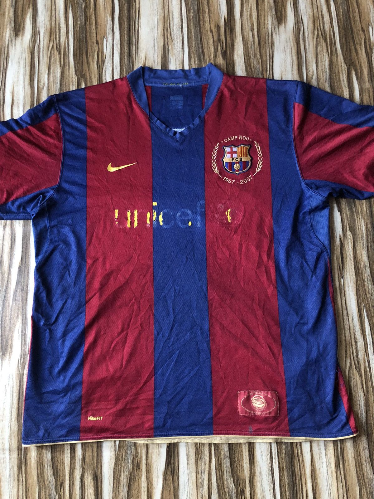 Nike Authentic Barcelona 2007/08 50 Year anniversary kit Messi Size US XL / EU 56 / 4 - 2 Thumbnail