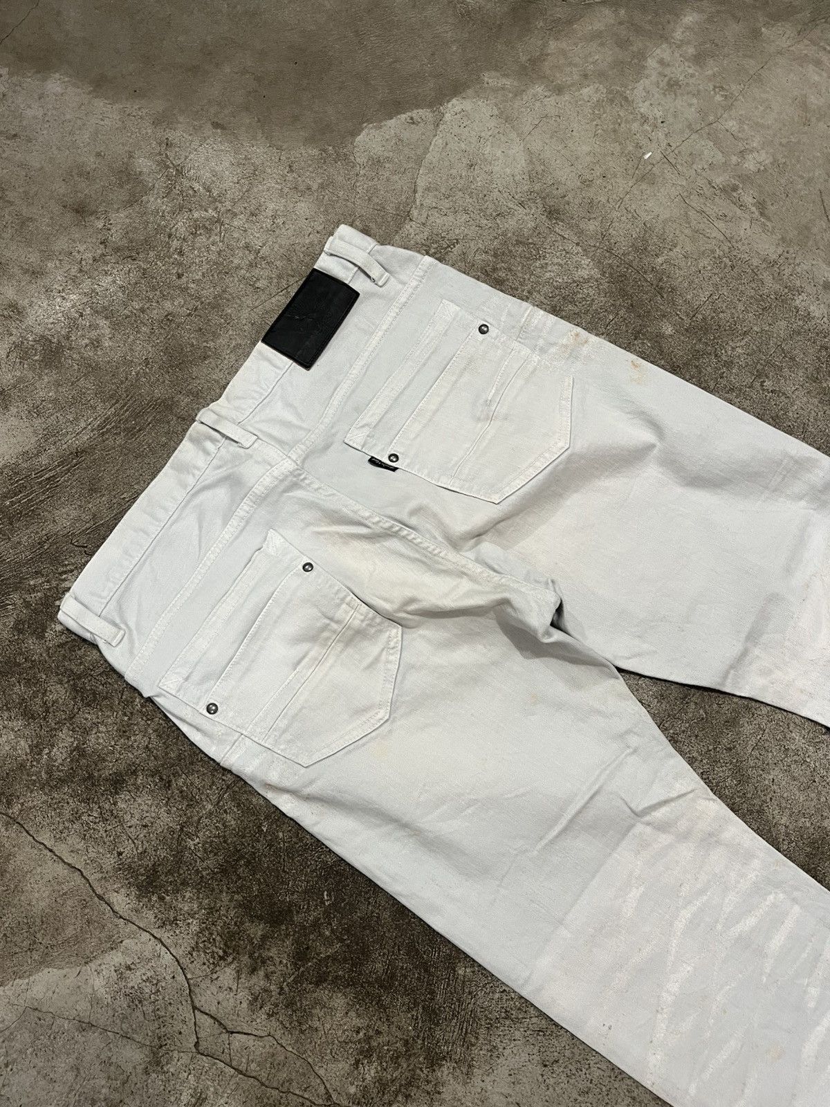 Tornado Mart Tornado Mart Clawmark White Denim Jeans Size US 34 / EU 50 - 5 Thumbnail