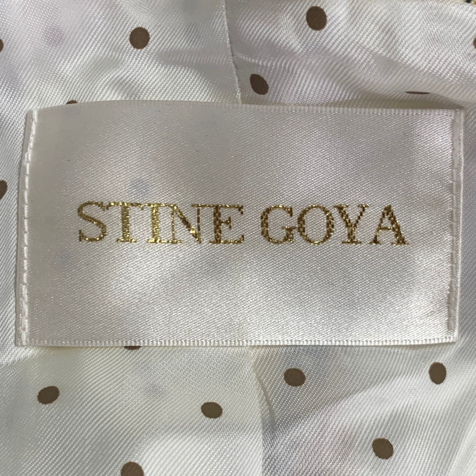 Stine Goya Blue Tan Polyester Floral Notch Lapel Zip Pockets Blazer Size L / US 10 / IT 46 - 6 Thumbnail
