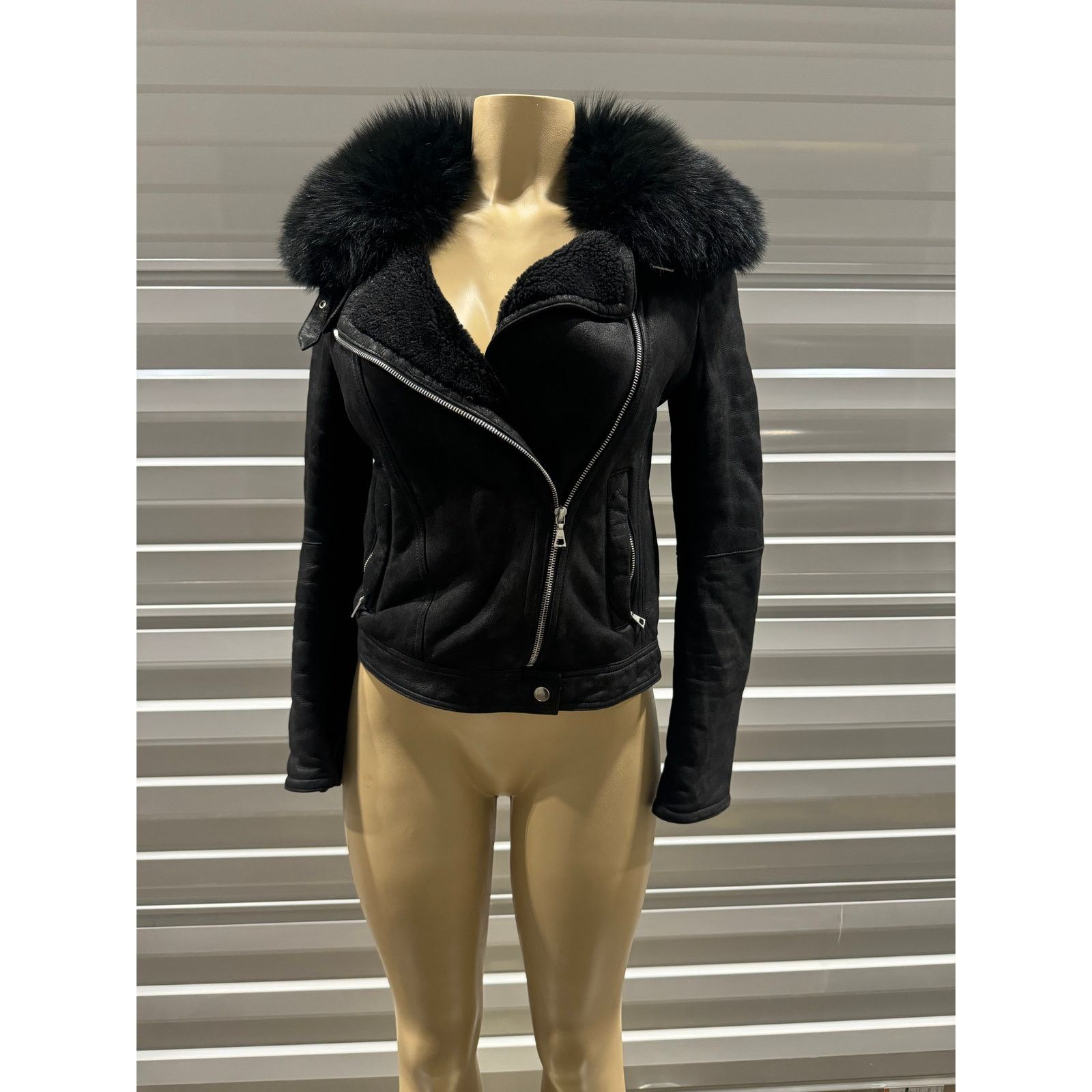 Theory Black fur Theory leather coat Size XS / US 0-2 / IT 36-38 - 1 Thumbnail