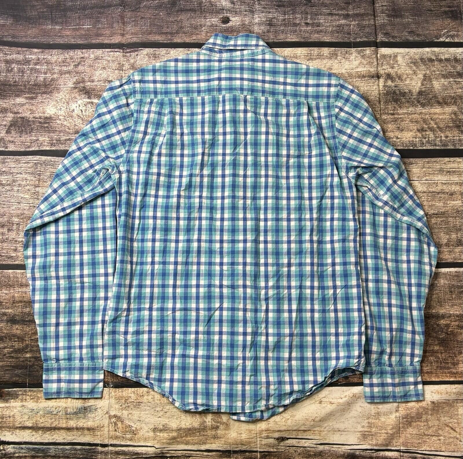 Relwen Relwen Shirt Men's Small Long Sleeve Button Down Plaid Blue Size US S / EU 44-46 / 1 - 3 Thumbnail