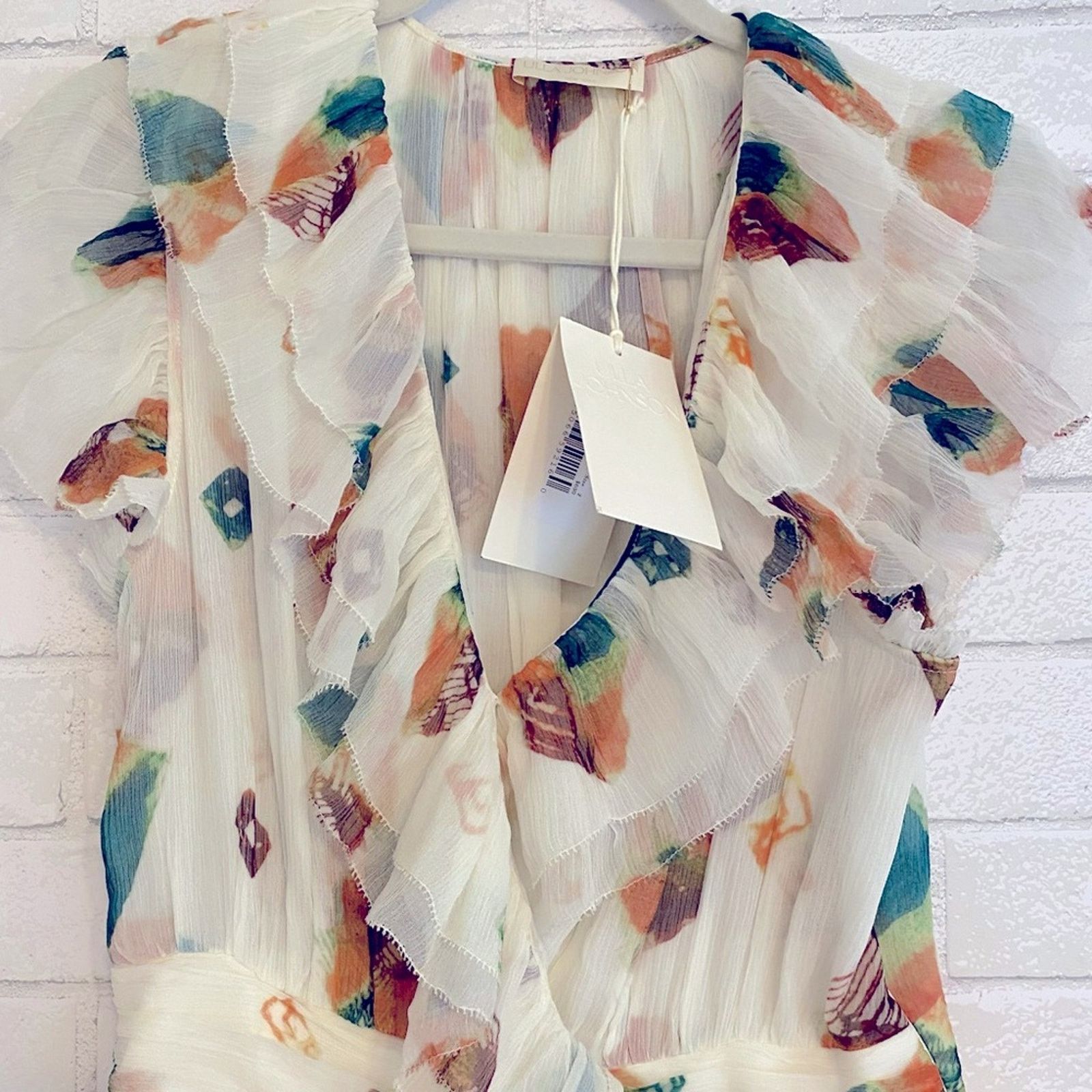 Ulla Johnson New! Ulla Johnson $690 Silk Zina Dress Aurora Ivory Silk 2 Size XS / US 0-2 / IT 36-38 - 6 Thumbnail