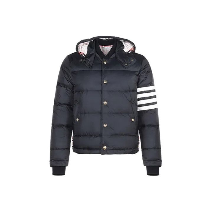 Thom Browne Thom Browne Hooded Down Jacket for Men Size US XL / EU 56 / 4 - 1 Thumbnail