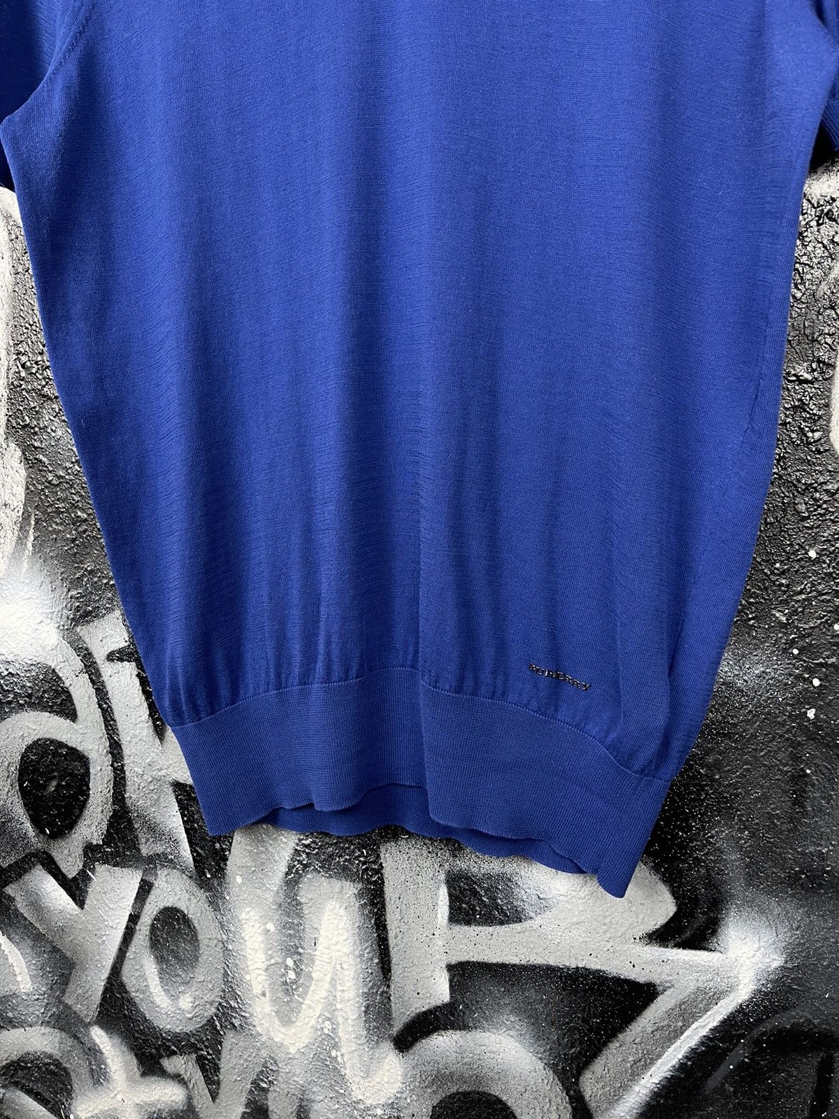 Burberry Burberry London Blue Thin Knit Luxury Polos T-Shirt Men’s Size Medium Size US M / EU 48-50 / 2 - 5 Thumbnail