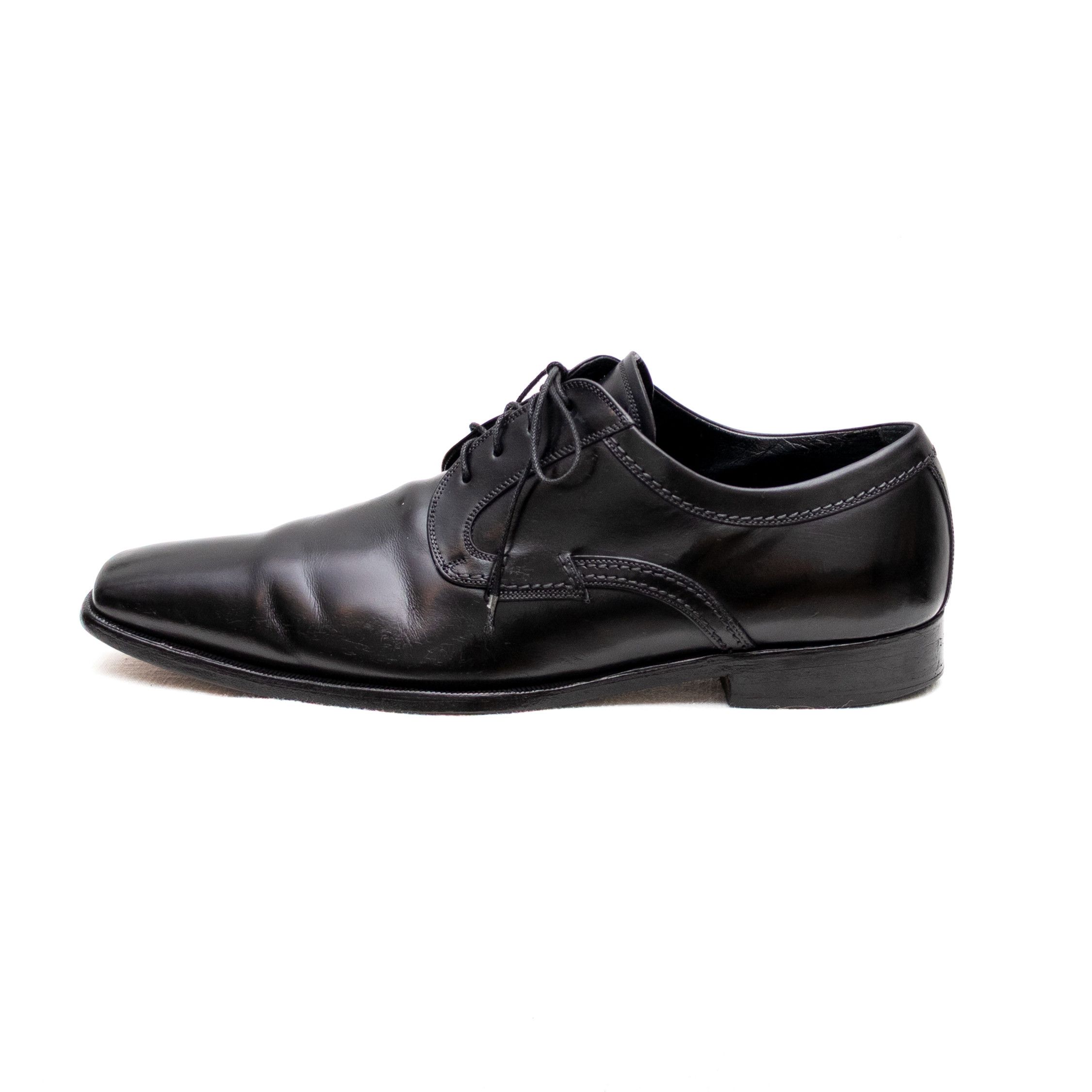 Dolce & Gabbana Dolce & Gabbana Men’s Black Leather Oxford Dress Shoes US 9 Size US 9 / EU 42 - 2 Thumbnail