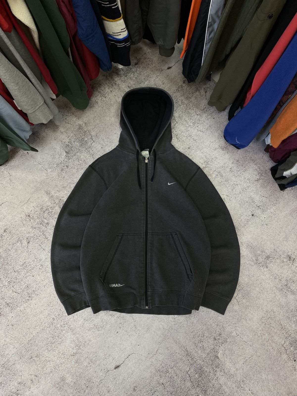 Nike NIKE VINTAGE ZIP UP HOODIE MINI SWOOSH Y2K STYLE Size US L / EU 52-54 / 3 - 1 Thumbnail