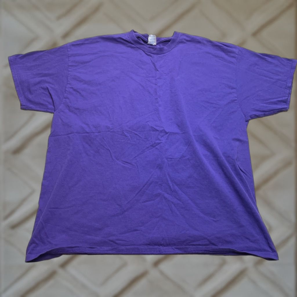 Port & Company Port & Company Core Cotton Shirt Adult 2XL Purple Short Sleeve Solid Crew Neck T-Shirt Men Regular Size US XXL / EU 58 / 5 - 1 Thumbnail