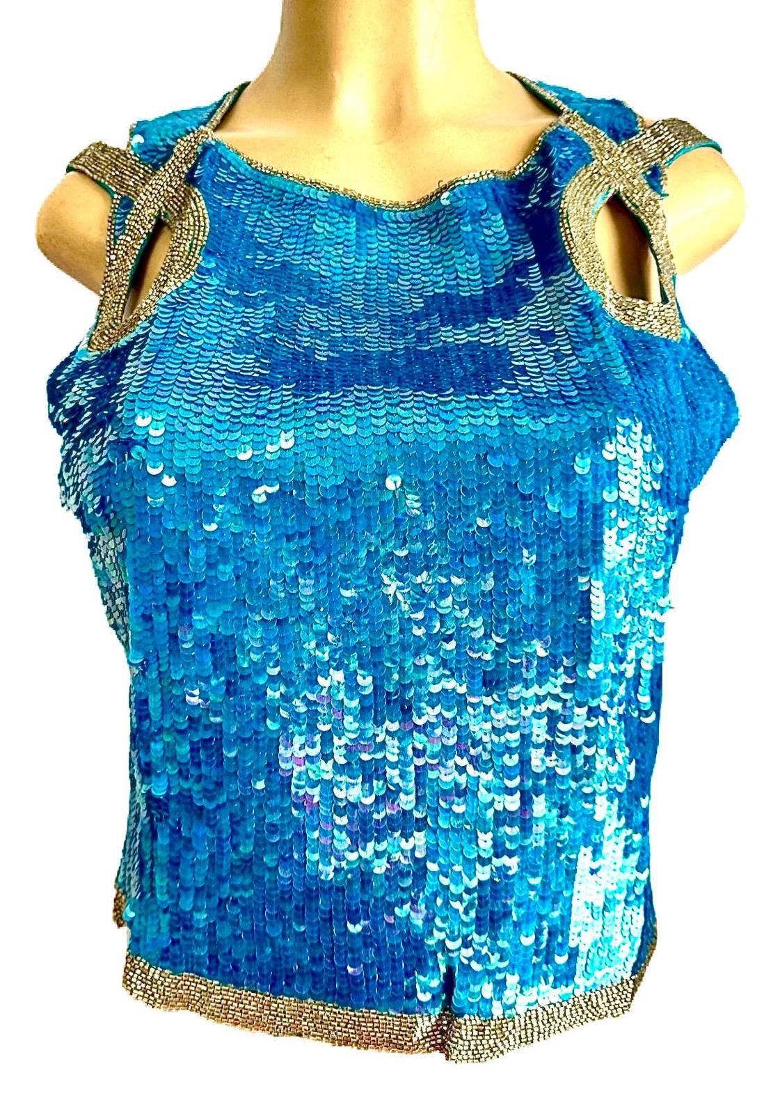 Other Sequin Top Turquoise Silver M Size M / US 6-8 / IT 42-44 - 1 Thumbnail