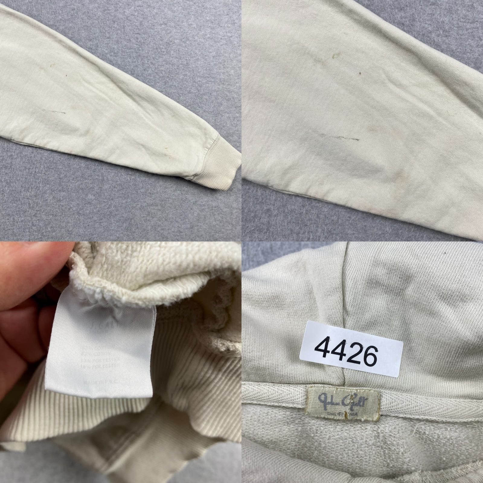 Vintage VINTAGE John Galt California Hoodie Mens L Beige Pullover Fleece Logo Pockets Long Sleeve Sportswear 90s California SF Graphic Size US L / EU 52-54 / 3 - 9 Thumbnail