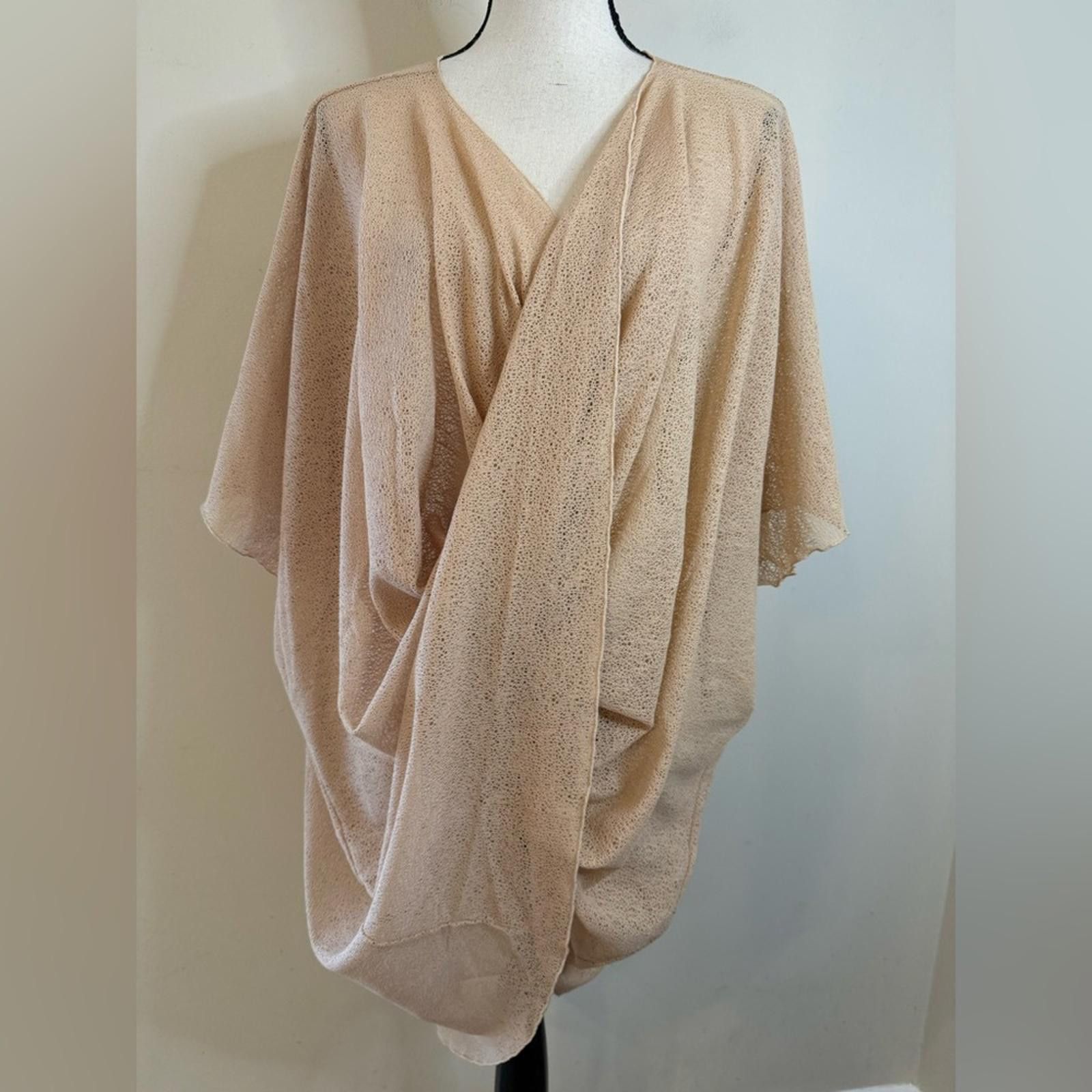 Other Colleen Lopez beige tan draped cross front into top SZ 2X/3X Size M / US 6-8 / IT 42-44 - 1 Thumbnail