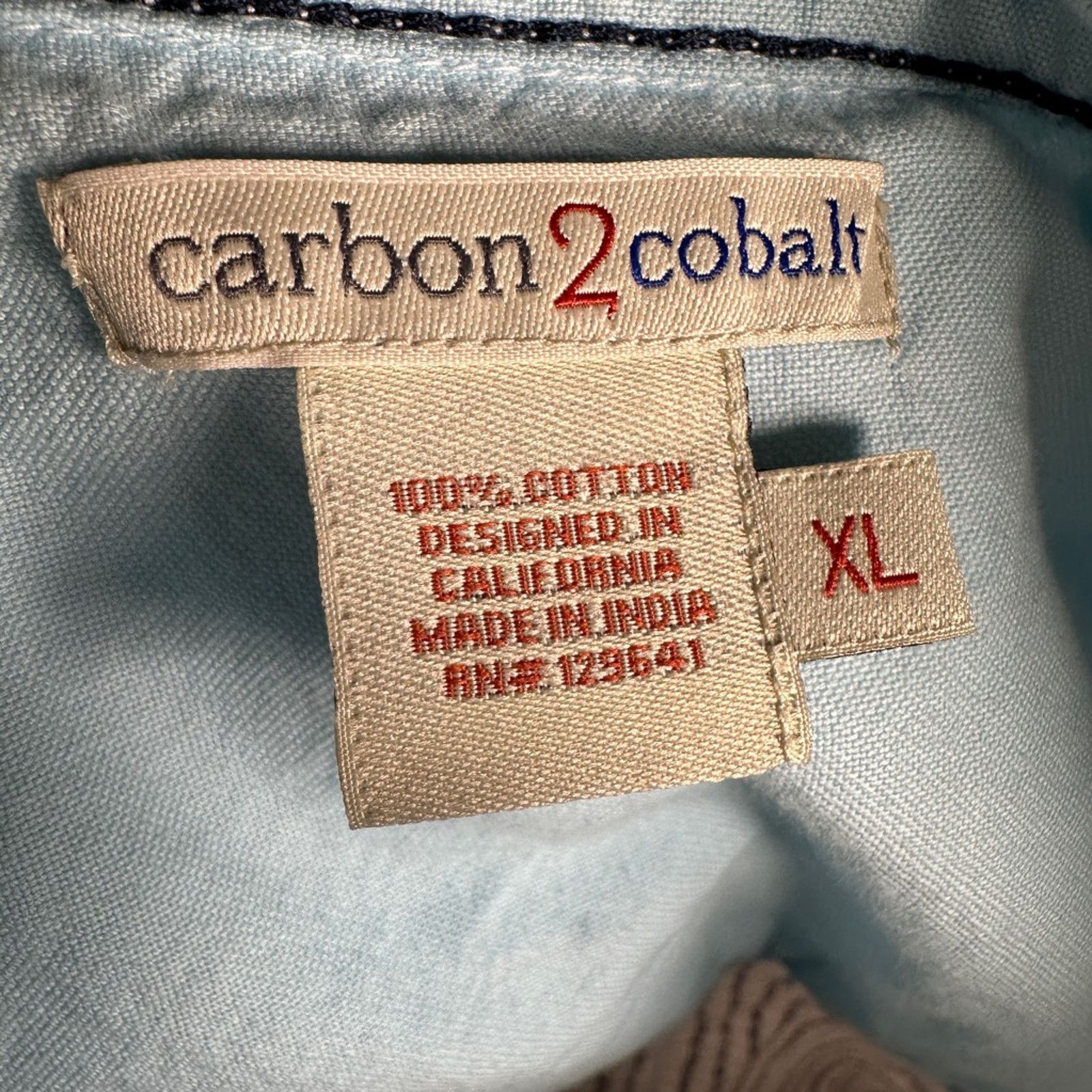 Carbon2Cobalt Carbon 2 Cobalt Button Down Shirt White Black Geometric XL Size US XL / EU 56 / 4 - 8 Thumbnail