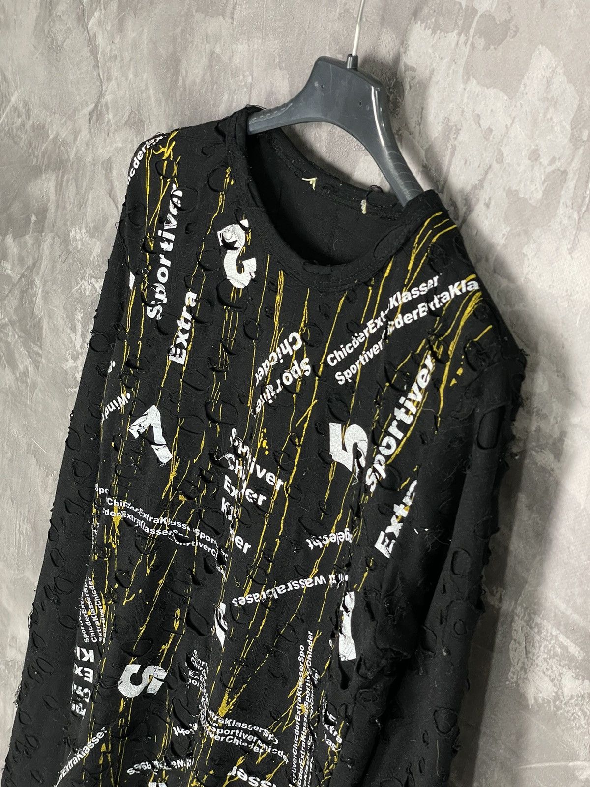 Japanese Brand × Vintage Vintage Diesel style Distressed y2k sweater Long sleeve Size US M / EU 48-50 / 2 - 7 Thumbnail
