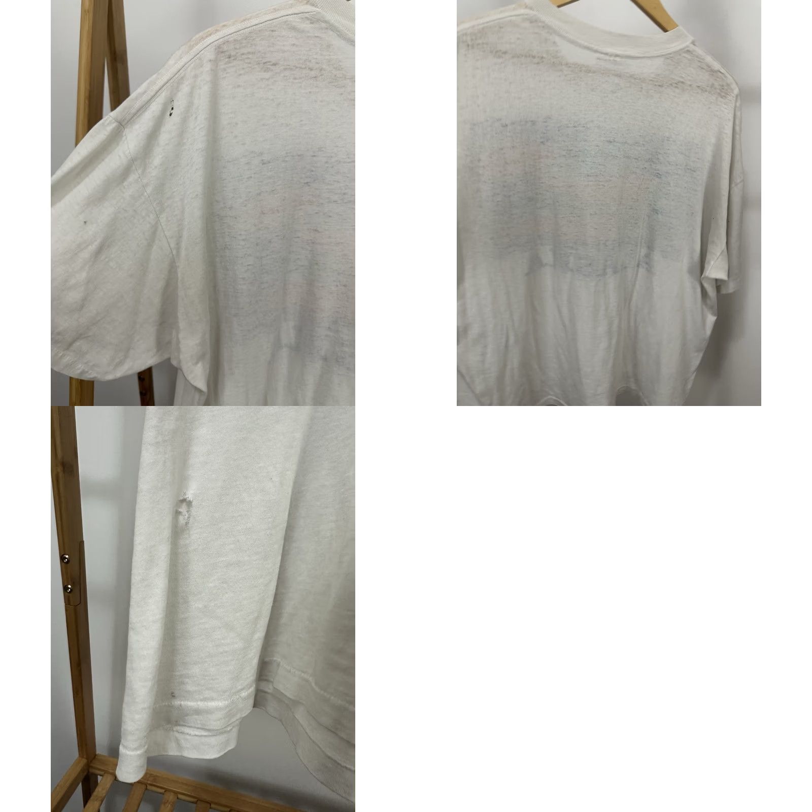 TEE JAYS VTG 80S Jammin Salmon Alaska Paper Thin Burnout Worn Art T-Shirt XL Men White Tee Jays Shirt Womens Mens Size US XL / EU 56 / 4 - 8 Thumbnail