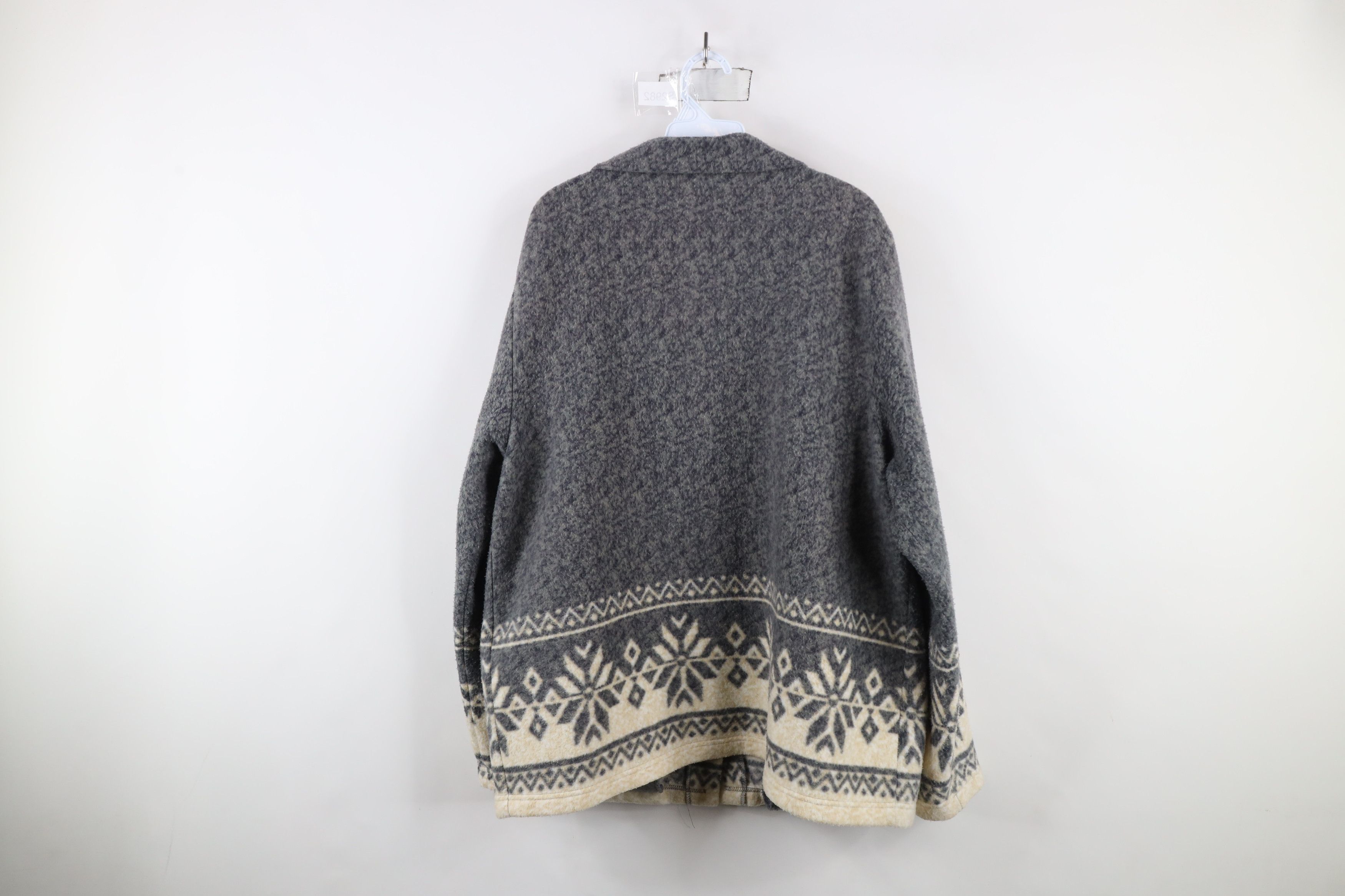 Vintage Vintage 90s Streetwear Snowflake All Print Fleece Jacket Size XL / US 12-14 / IT 48-50 - 7 Thumbnail