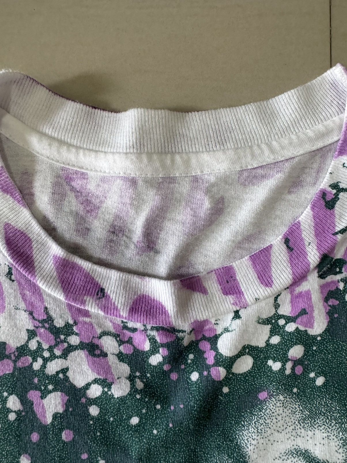 Band Tees × Vintage 90s Jimi Hendrix AOP All Over Print VTG Rock Tee Hanes Shirt Size US L / EU 52-54 / 3 - 8 Thumbnail