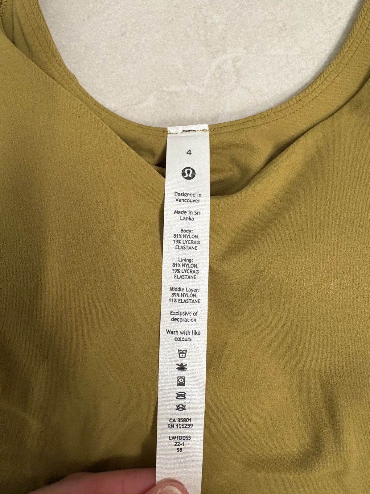 Lululemon Align Cropped Nulu Tank in Auric Gold Size 4