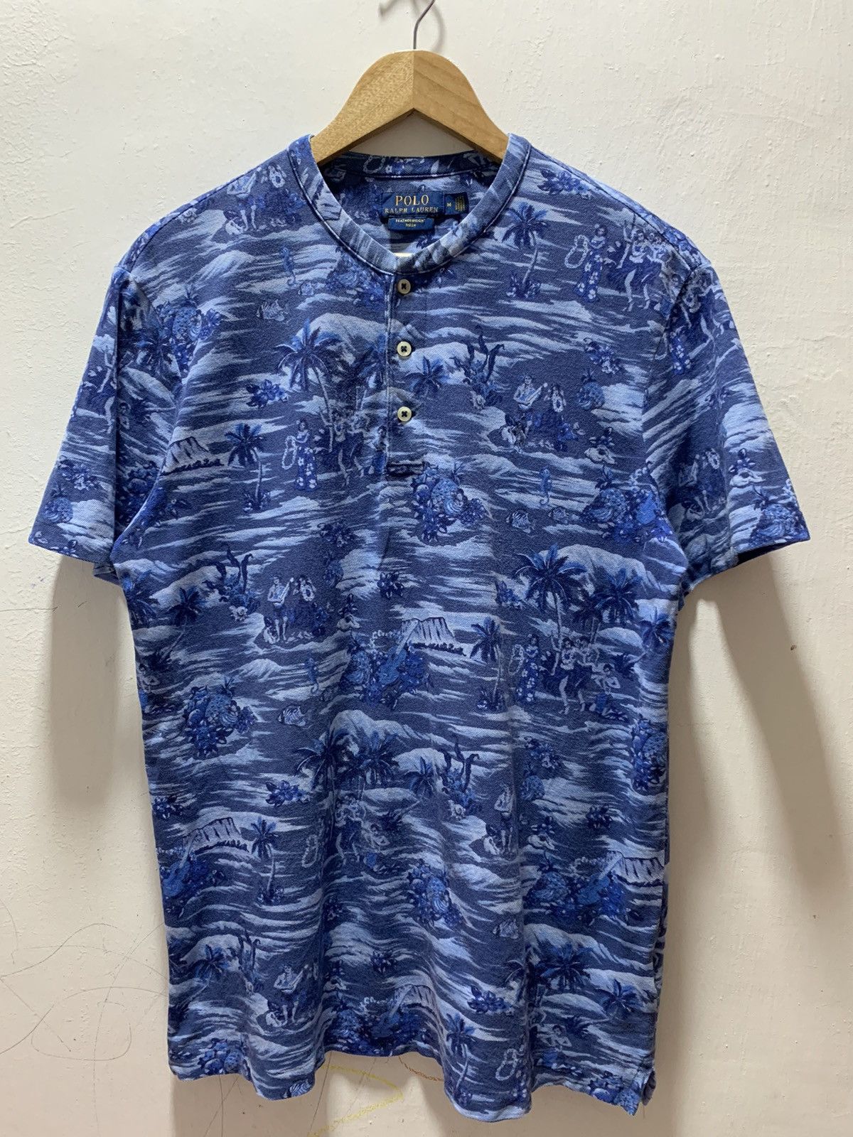 Polo Ralph Lauren Polo Ralph Lauren Hawaiian Short Sleeve Shirt Mens M Blue Size US M / EU 48-50 / 2 - 1 Thumbnail