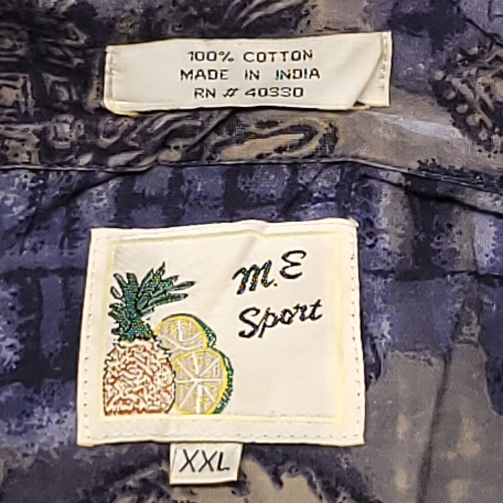 M.E. Sport ME Sport Casual Button Up Shirt Adult Mens Size 2XL Blue Size US XXL / EU 58 / 5 - 3 Thumbnail