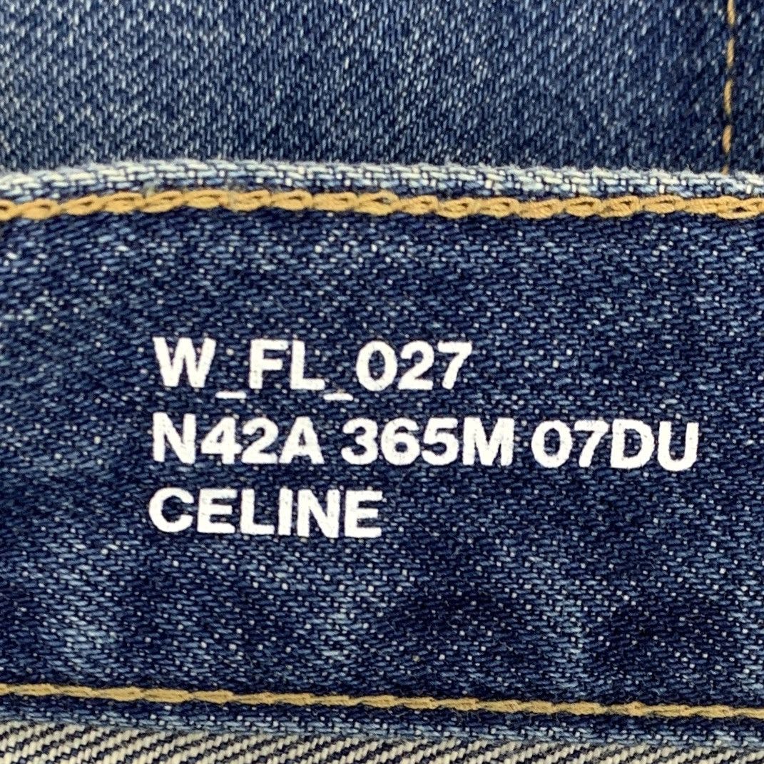 Celine Celine Navy Blue Washed Cotton Denim Casual Pants K26WX Size 29" - 5 Thumbnail
