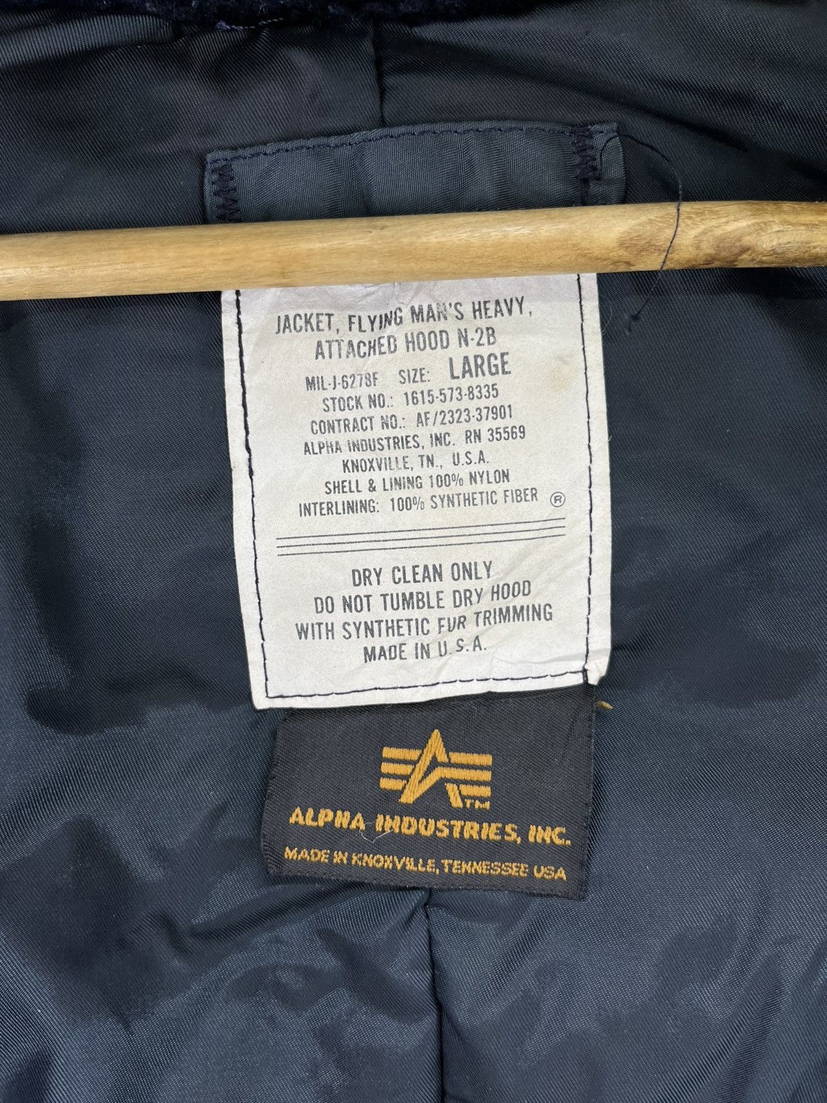 Alpha Industries Vintage Alpha Industries N-2B Attached Hood Flight Jacket Size US L / EU 52-54 / 3 - 9 Thumbnail