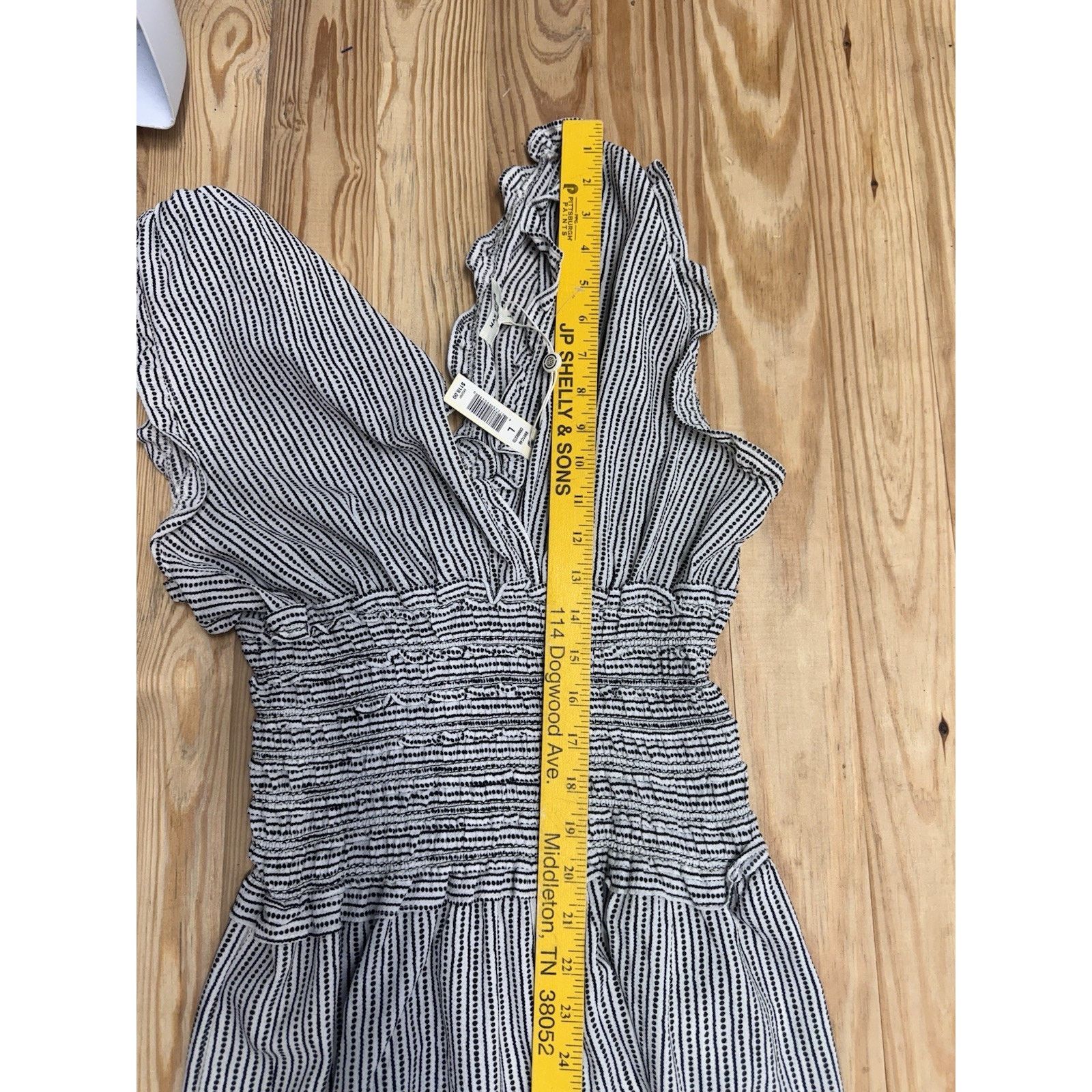 Other Max Studio NWT Smocked Waist Wide Leg Crepe Jumpsuit Black Size 30" / US 8 / IT 44 - 10 Thumbnail
