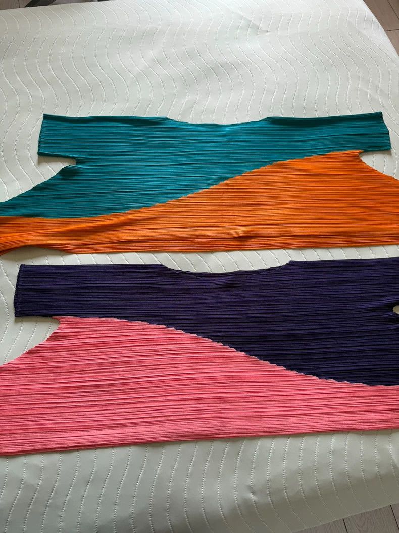 Issey Miyake Issey Miyake size:3 Green and yellow color-matched horizon Size XS / US 0-2 / IT 36-38 - 2 Thumbnail