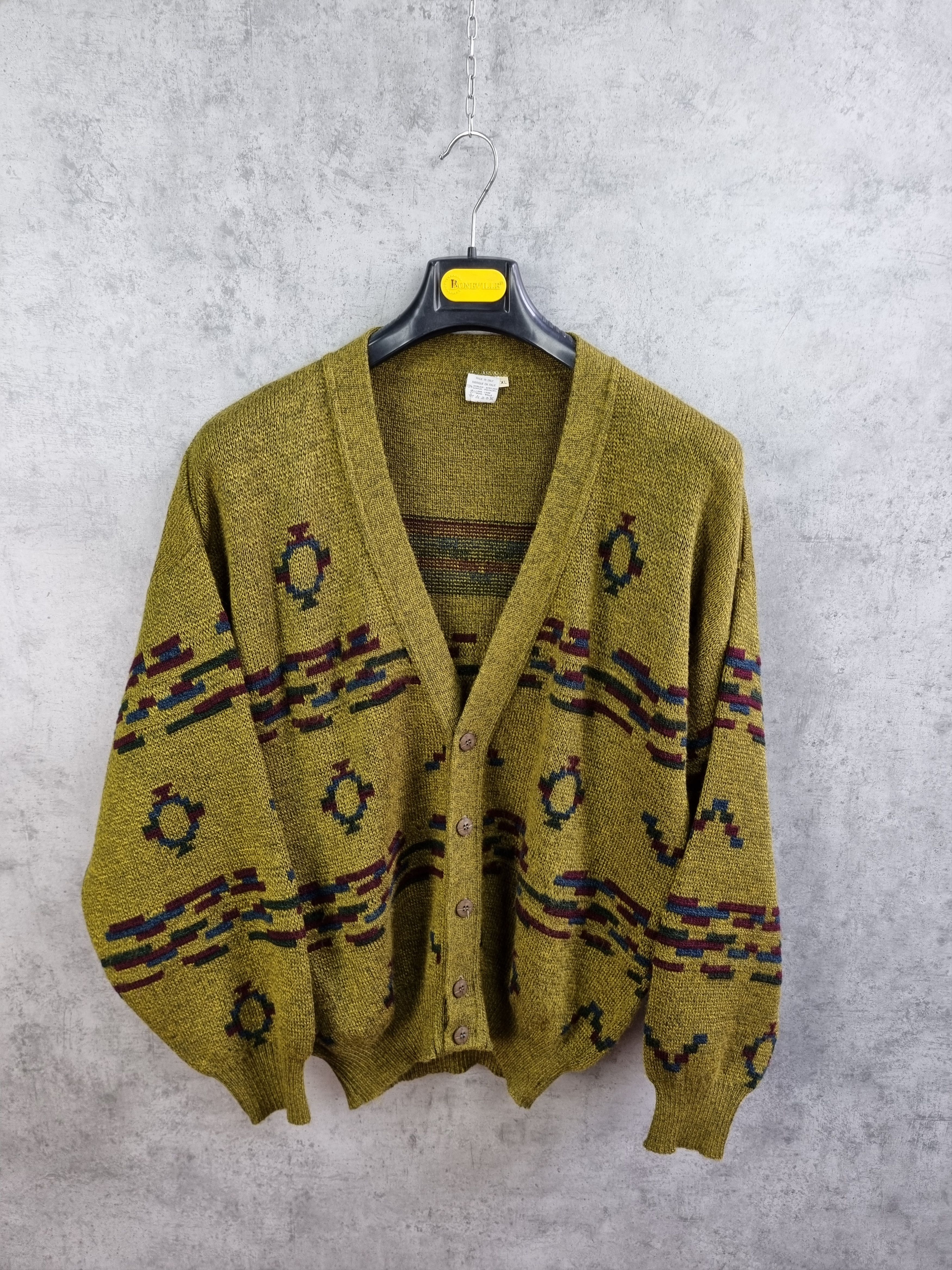 Vintage 90s Italian Navajo Relaxed Fit Vintage Cardigan Size US XL / EU 56 / 4 - 2 Thumbnail