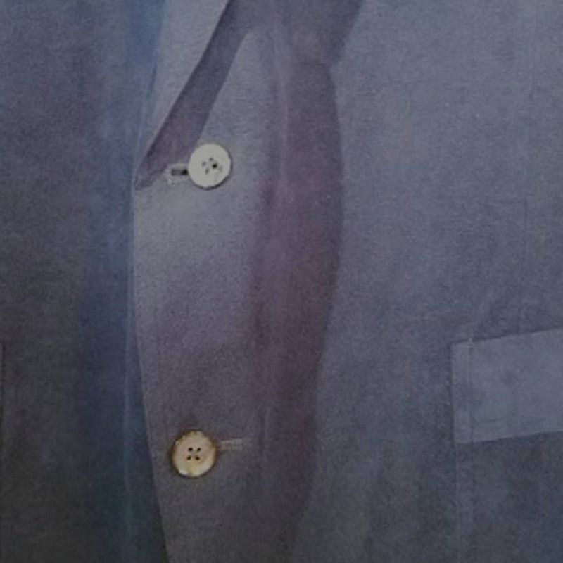 Vintage Vintage men's bespoke navy blue suede blazer sz L Size 42R - 4 Thumbnail