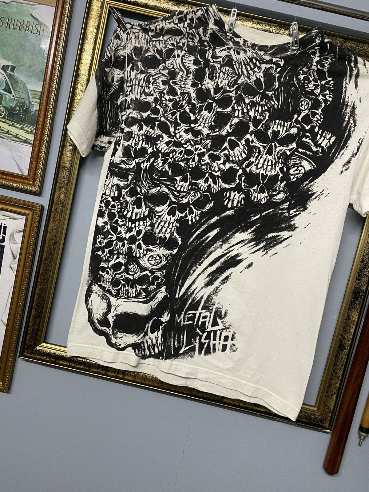 Designer × Japanese Brand × Vintage Vintage 1990s Designer Metal Mulisha Skull Tattoo Tshirt Size US S / EU 44-46 / 1 - 3 Thumbnail